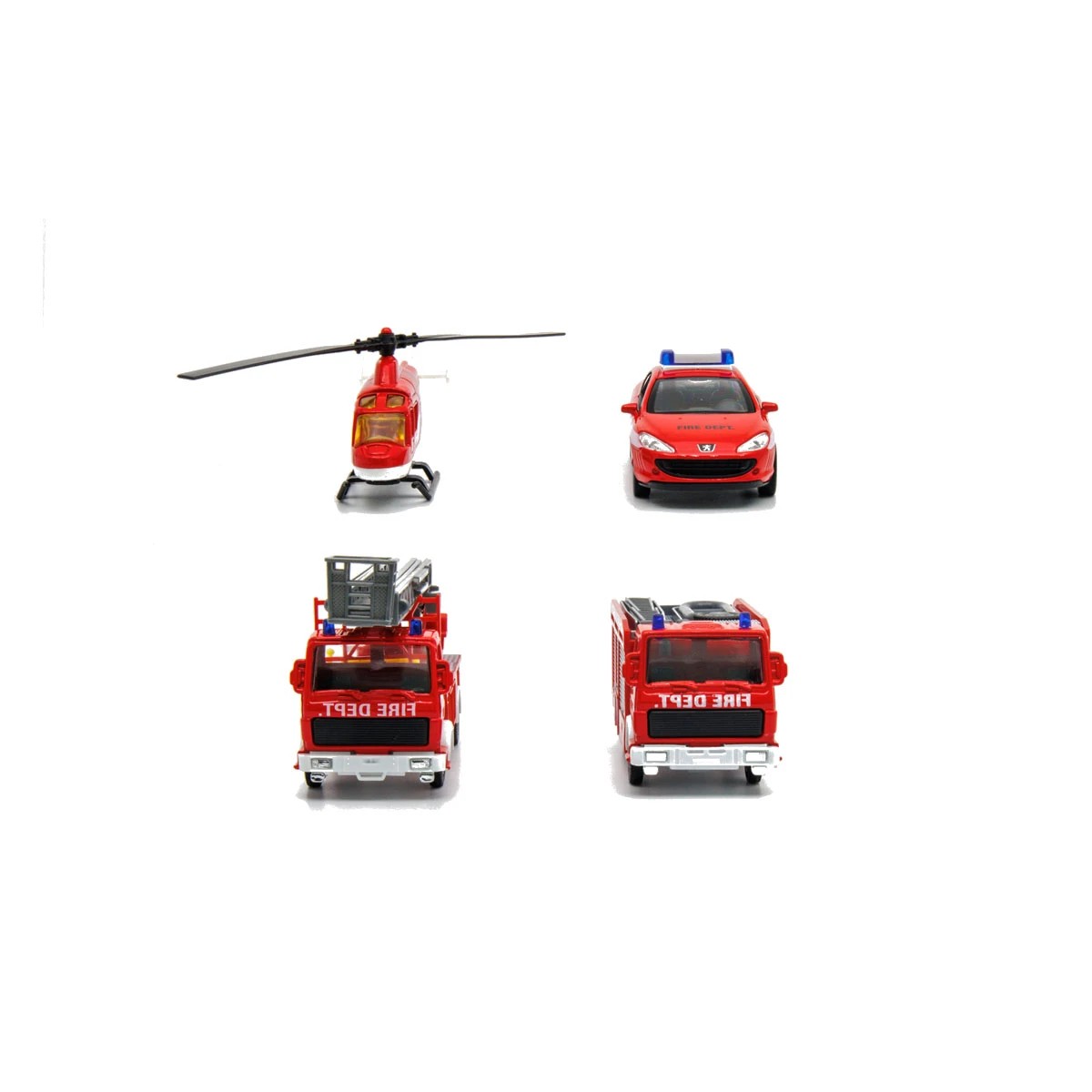 5 Welly Urban Spirit Free Wheeling & Moving Parts Fire City Set, 5 of 7