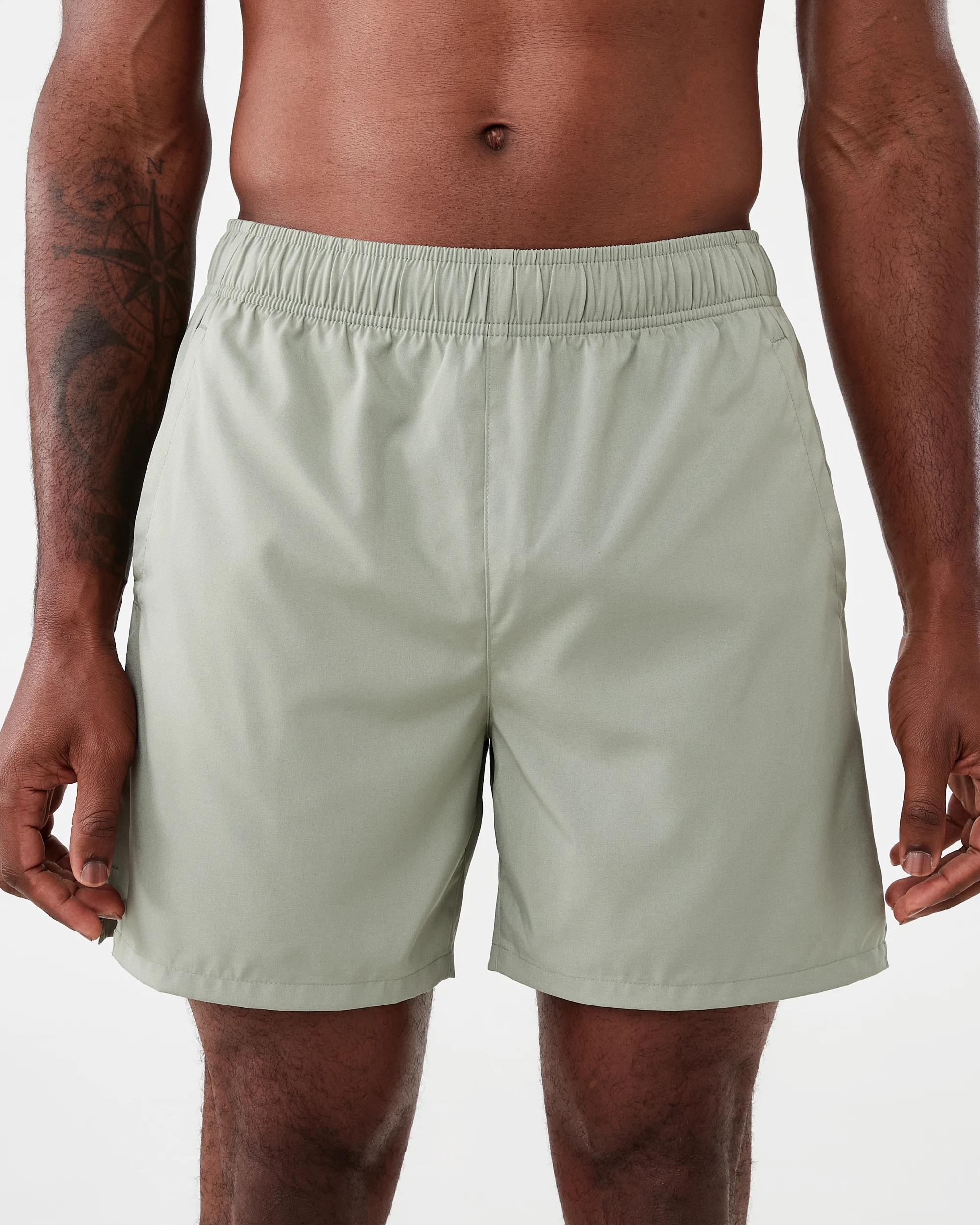 1 Active Mens Woven Stretch Shorts Rhino Grn, 1 of 8