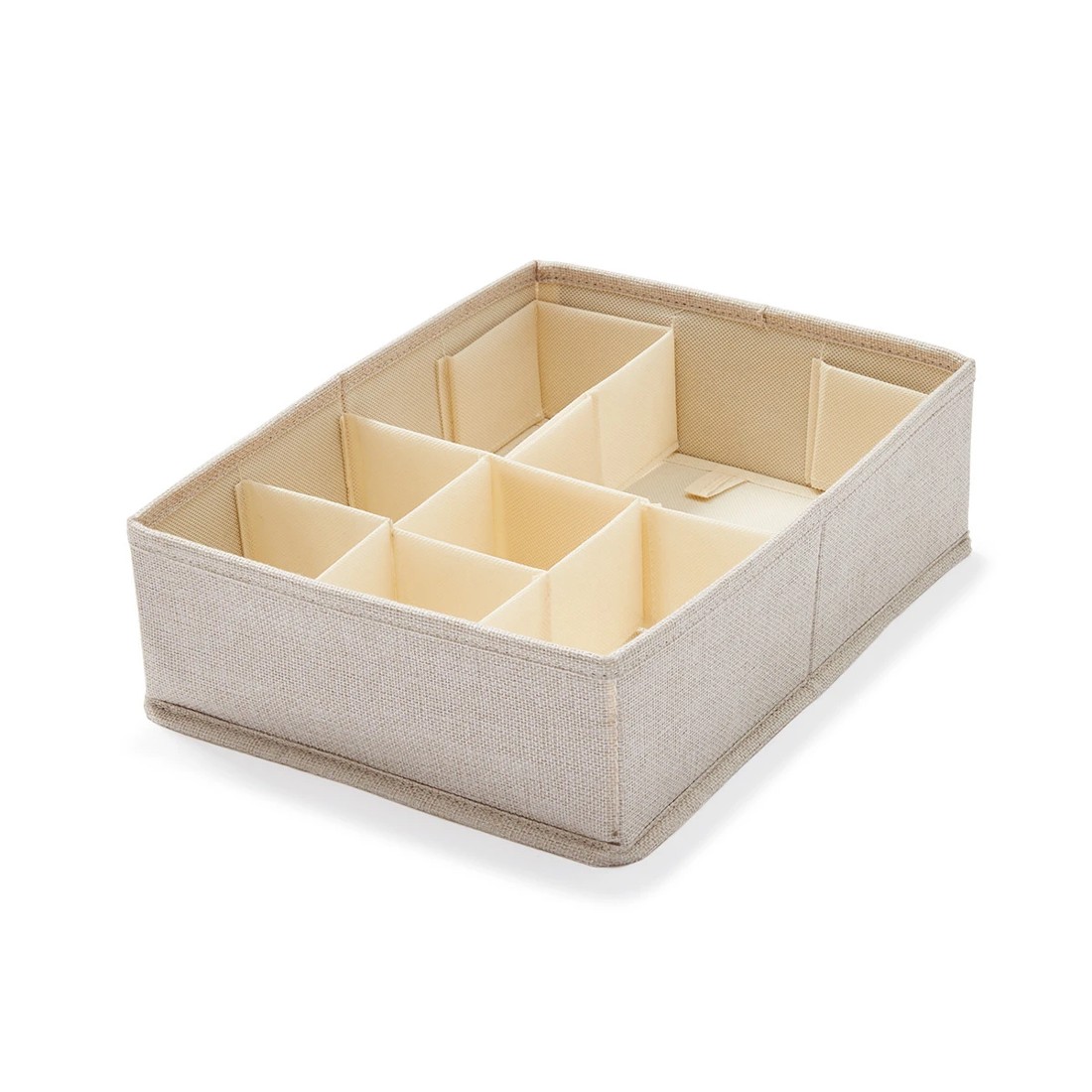 7 12 Grids Linen Look Adjustable Drawer Organiser, 7 of 8