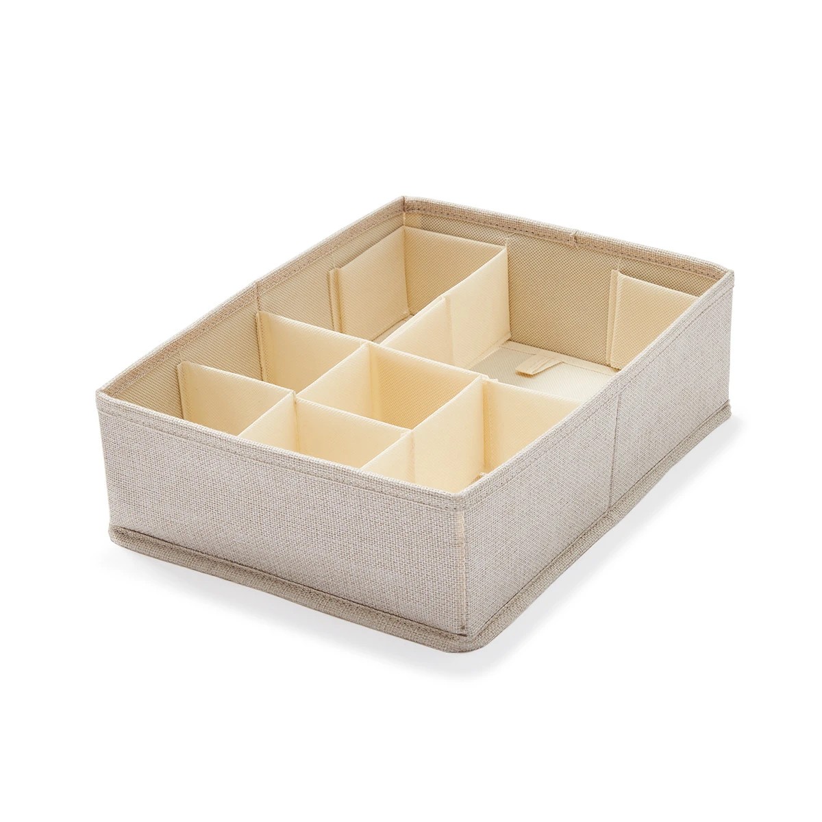 7 12 Grids Linen Look Adjustable Drawer Organiser, 7 of 8