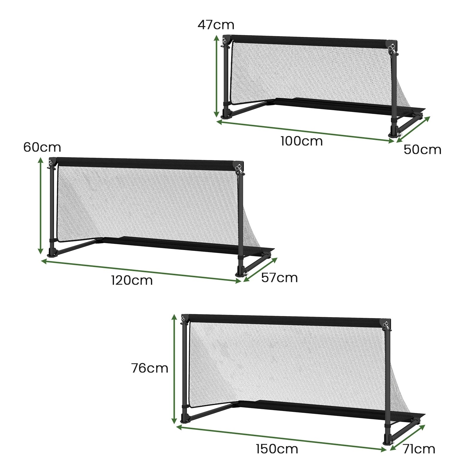 2 Costway 100x50x47CM Soccer Goal Portable POP Up Soccer Net Foldable Soccer Training Equipment, 2 of 2