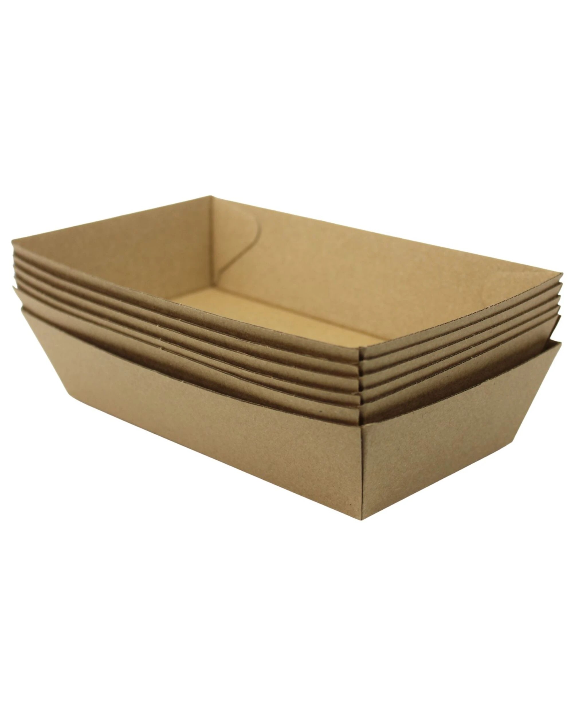 1 Durmaz Brown Kraft Paper Food Trays 17.5cm x 9cm Pack of 6, 1 of 3