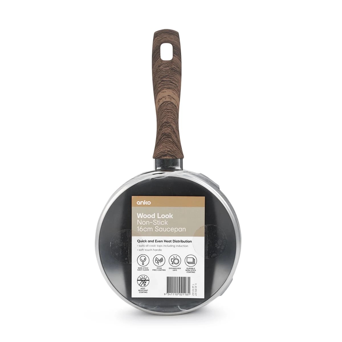 7 16cm Wood Look Handle Saucepan, 7 of 7