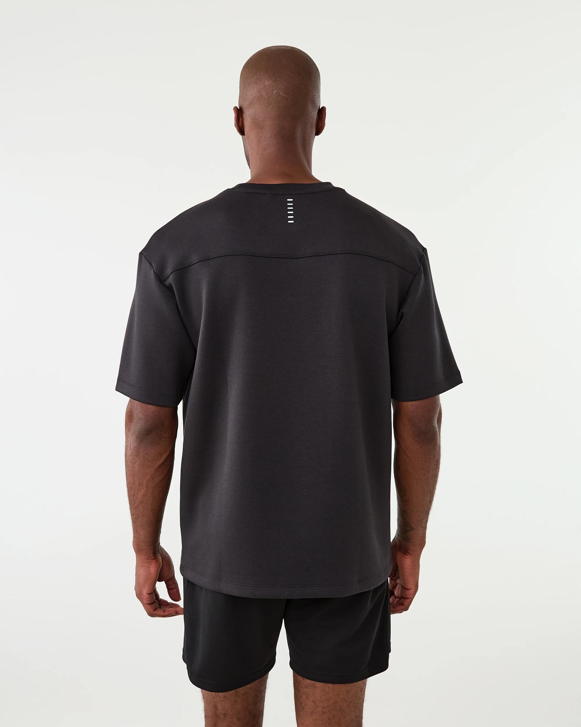 3 Active Mens Oversized Scuba T-shirt BLACK, 3 of 6