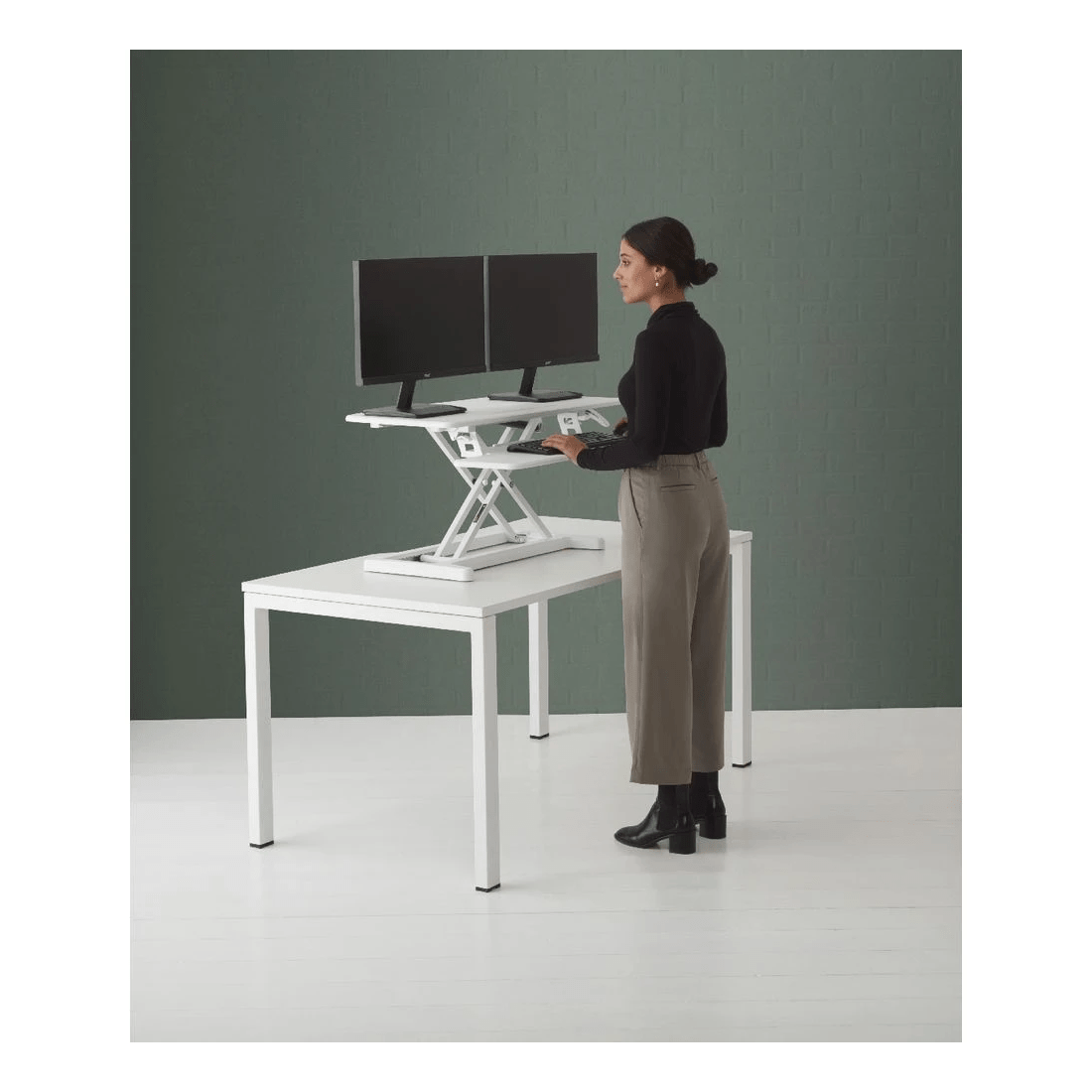 9 Matrix Sit Stand Desk Large White, 9 of 10