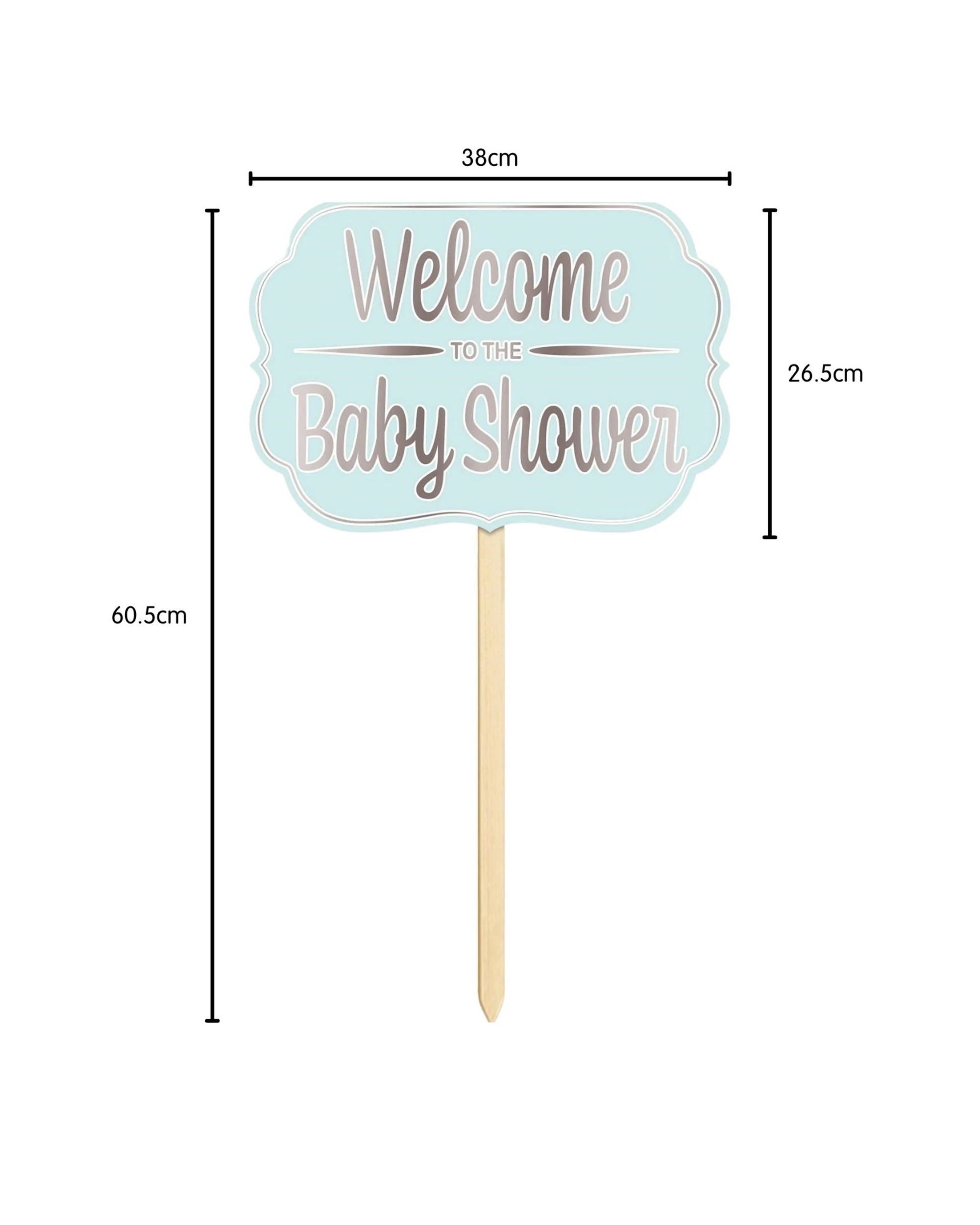 2 Beistle & Silver Welcome to the Baby Shower Yard Sign - Blue, 2 of 2
