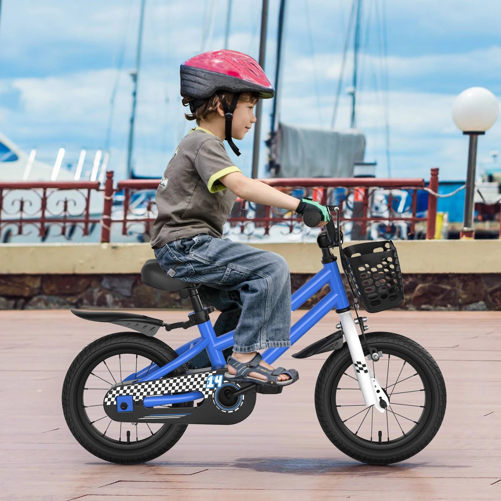 2 Costway 36cm Balance Bike Training Bicycle w/Adjustable Handlebar & Saddle/Basket Boys Girls, 2 of 2