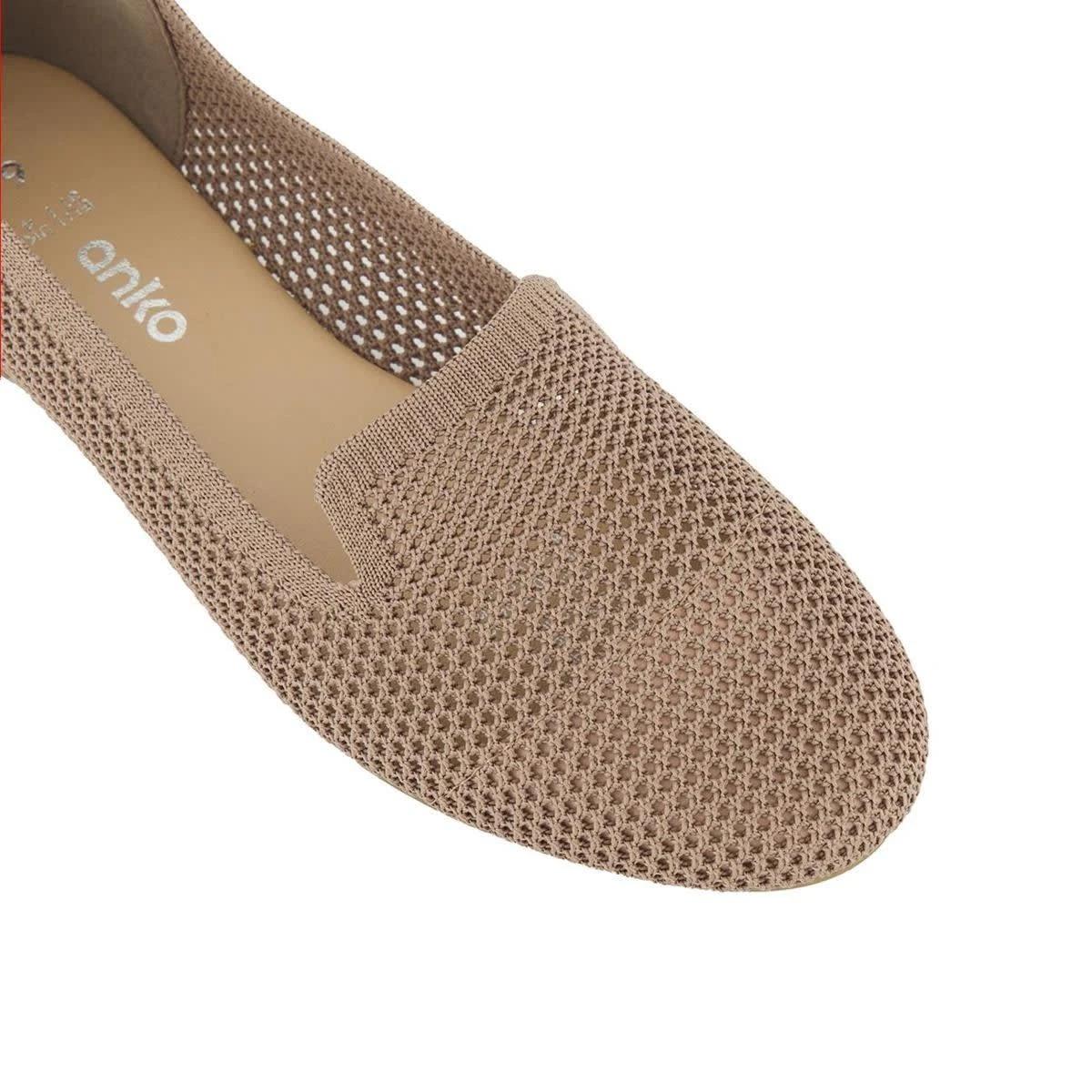 5 Knit Loafer Ballet Pumps Mocha, 5 of 5