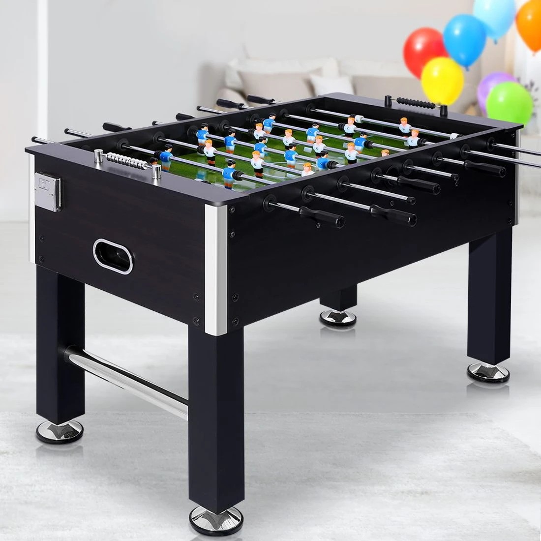 8 Everfit 5FT Soccer Table Foosball Football Game Home Family Party Gift Playroom - Black, 8 of 8