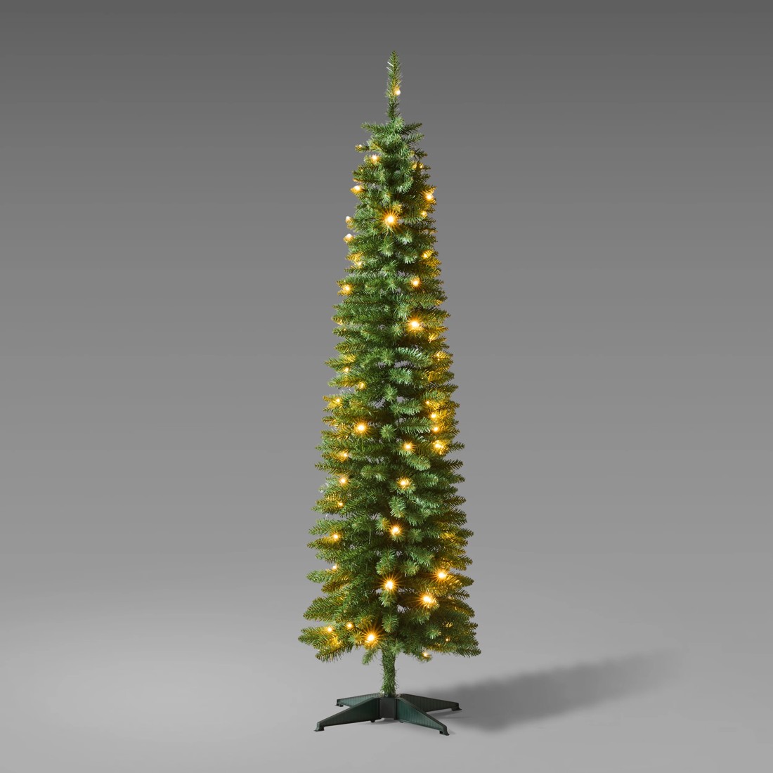 2 1.82m (6ft) Green Slim Prelit Christmas Tree, 2 of 8