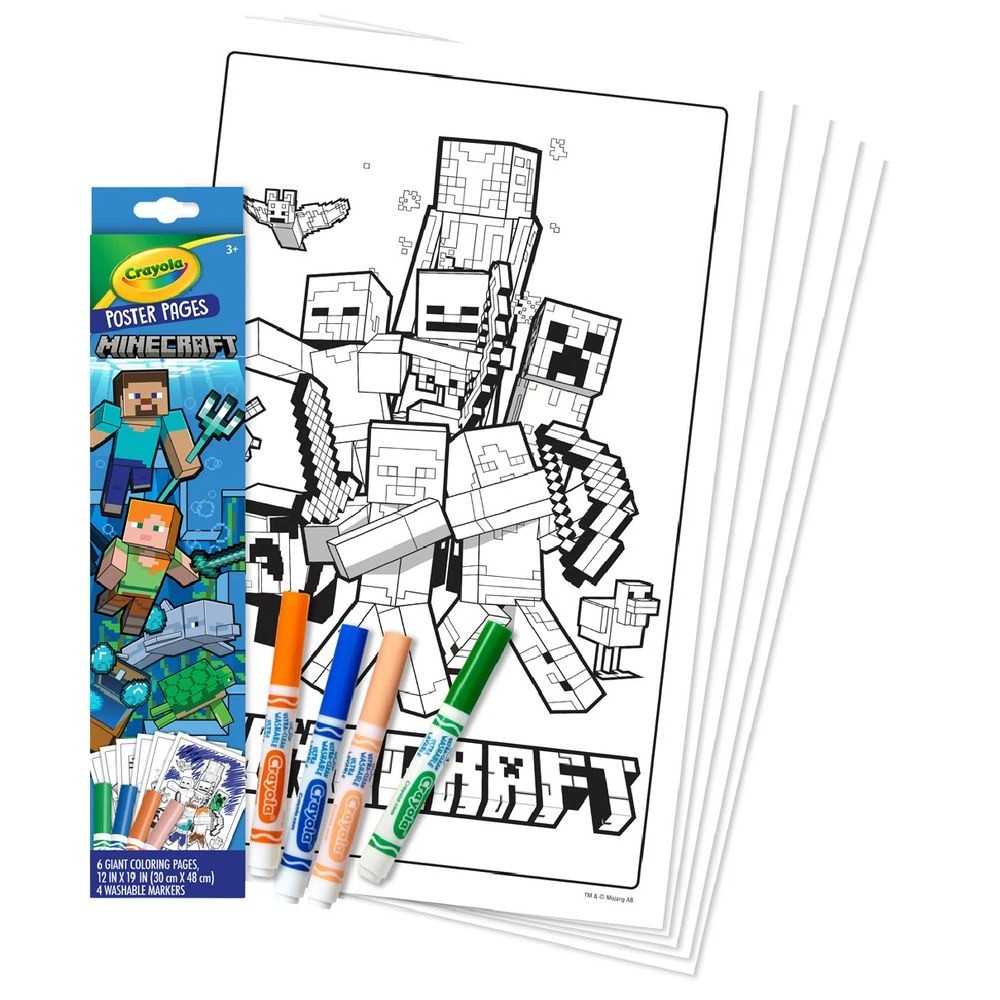 2 Crayola Poster Pages Minecraft, 2 of 3