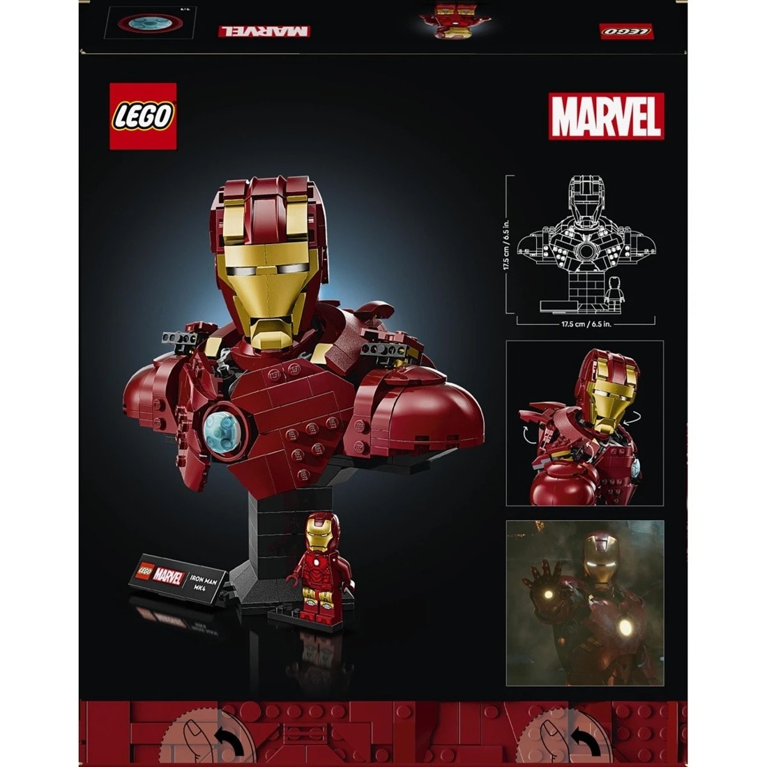 10 LEGO Marvel Iron Man MK4 Bust 76327, 10 of 10