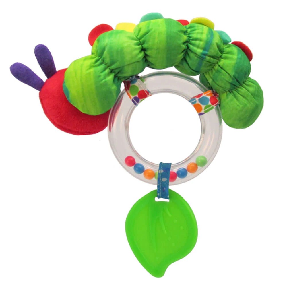 2 Eric Carle - The Very Hungry Caterpillar Ring Rattle, Birth+ - Green, 2 of 5