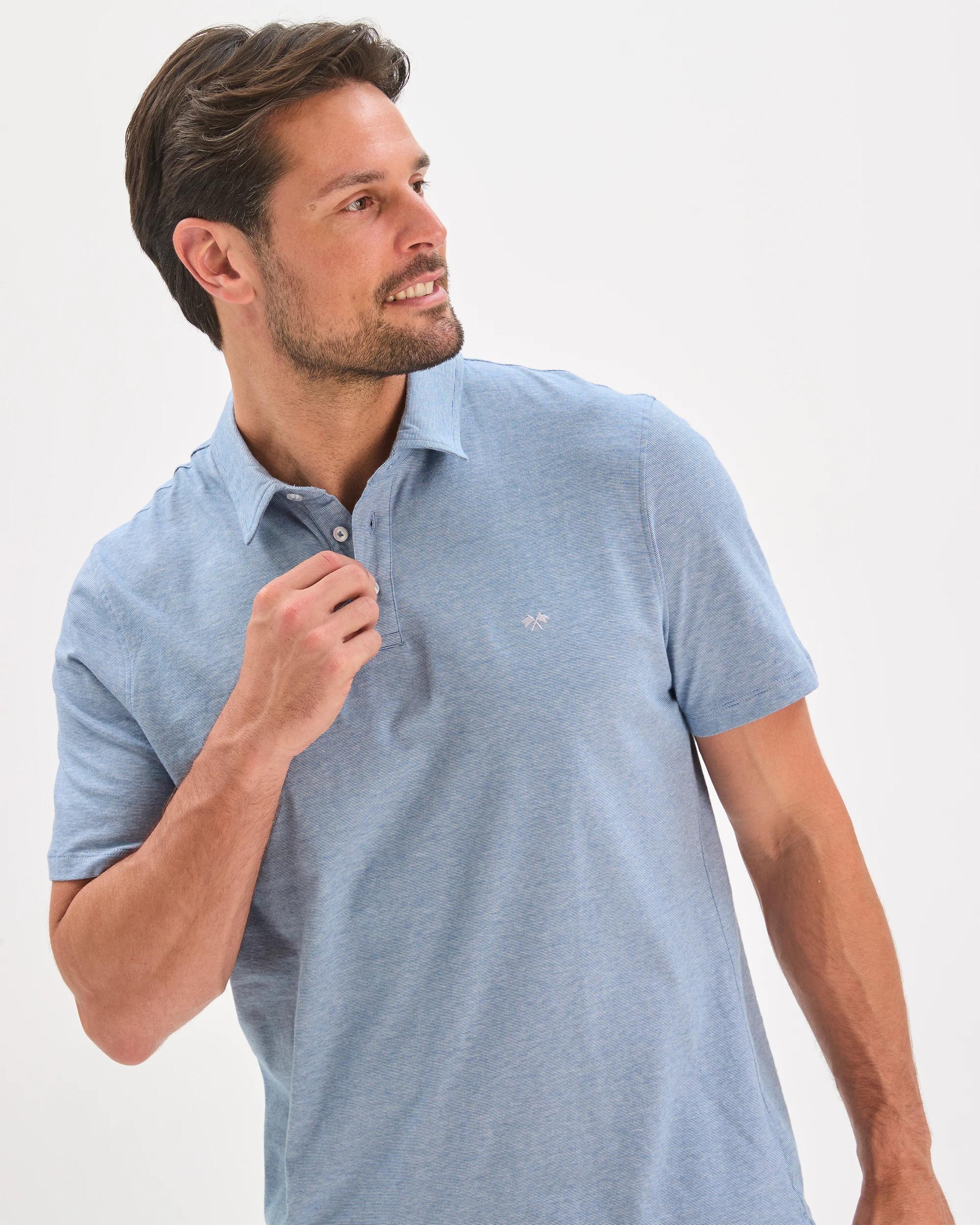 Target Man Australian Cotton Textured Jersey Polo Top - Kmart