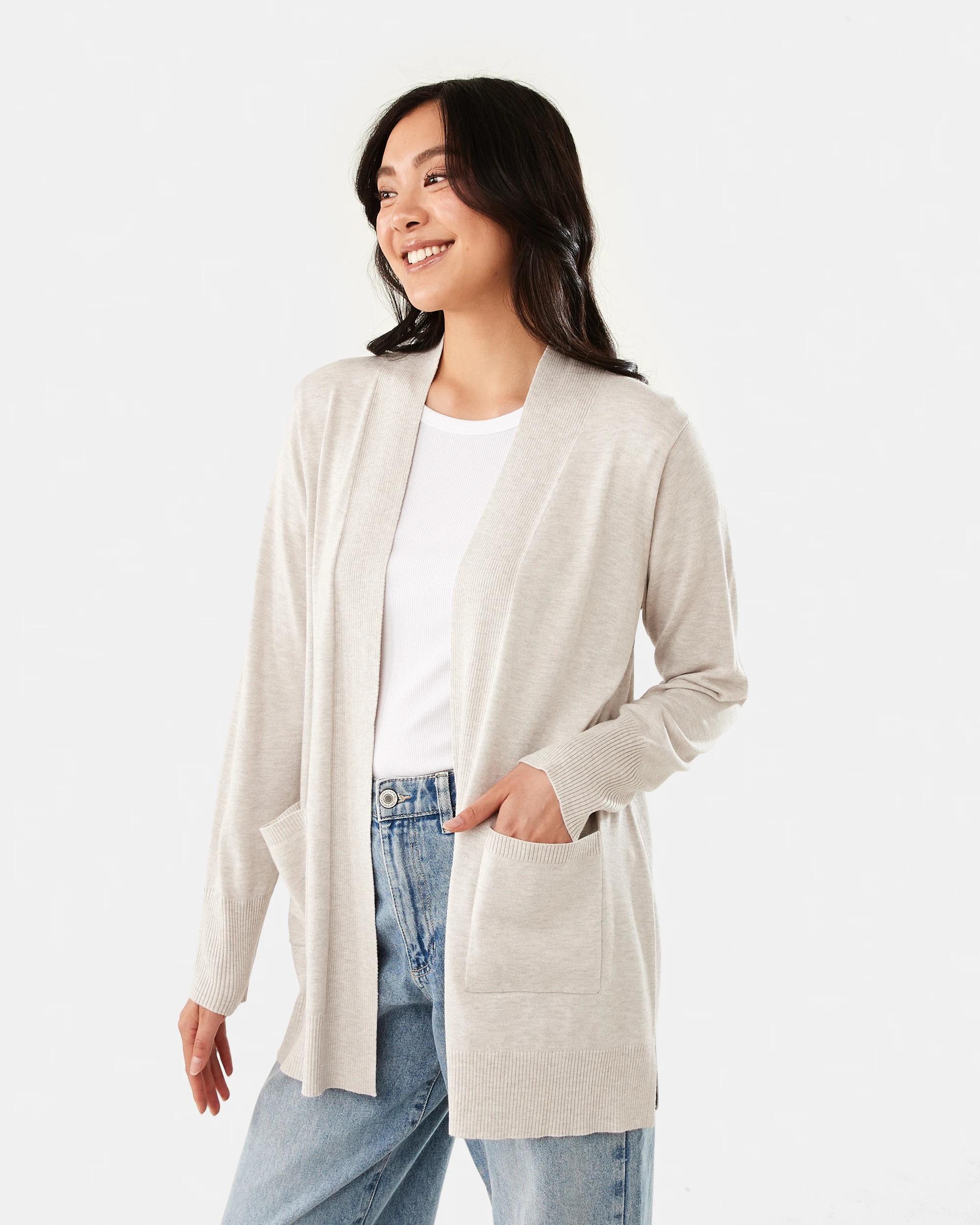 2 Edge to Edge Cardigan Bge Otml, 2 of 7