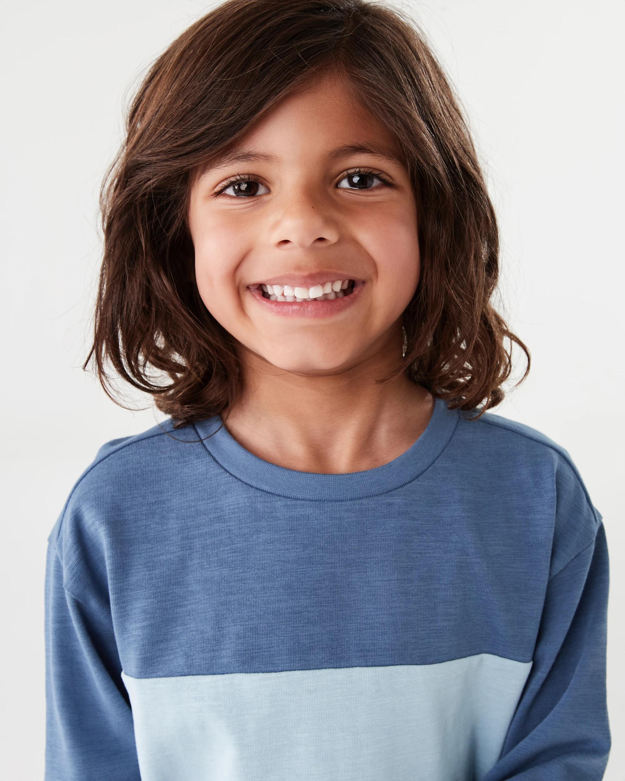 3 Long Sleeve Panel T-shirt Dim Blue, 3 of 7