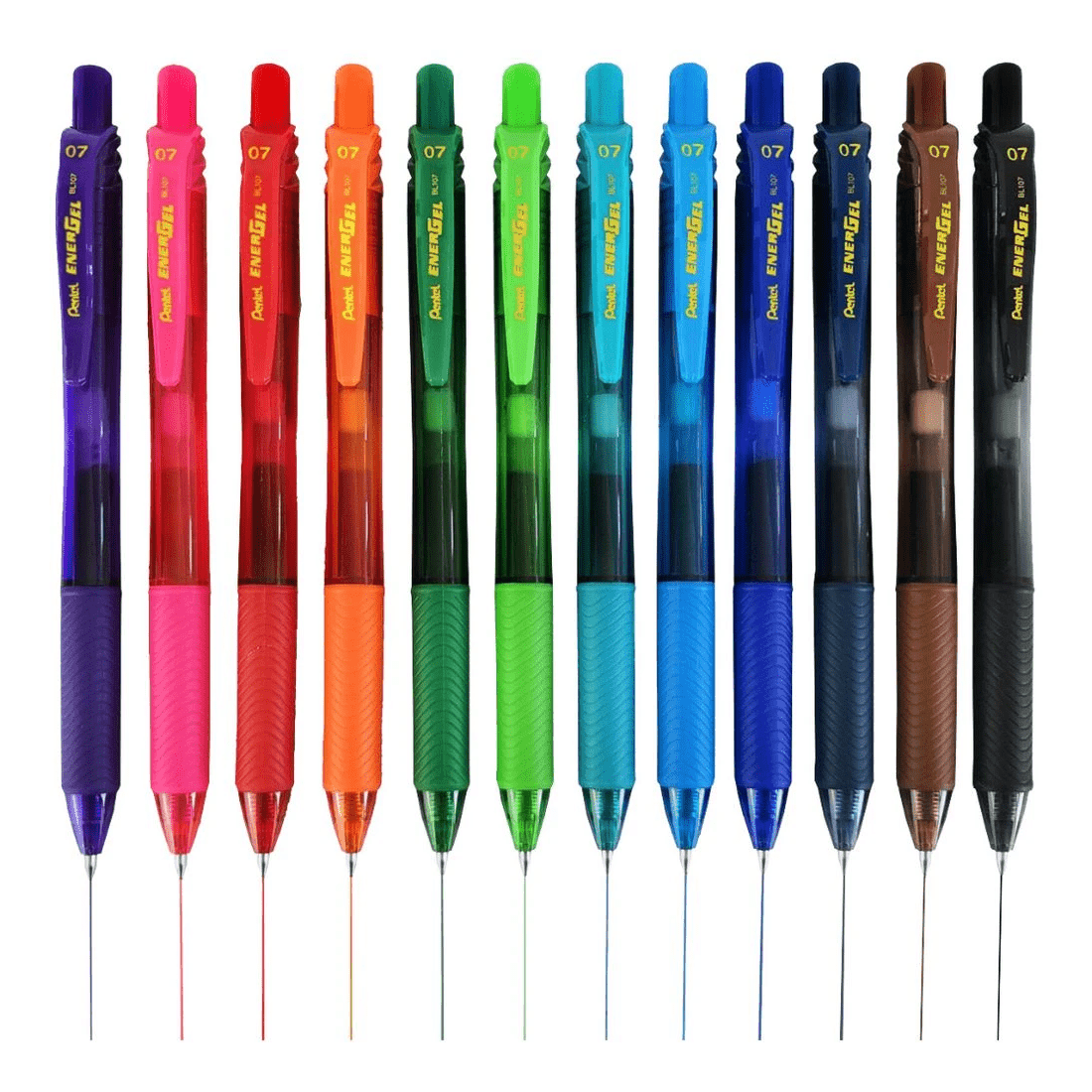 4 Pentel Energel X BL107 Gel Pen 0.7mm Green, 4 of 5