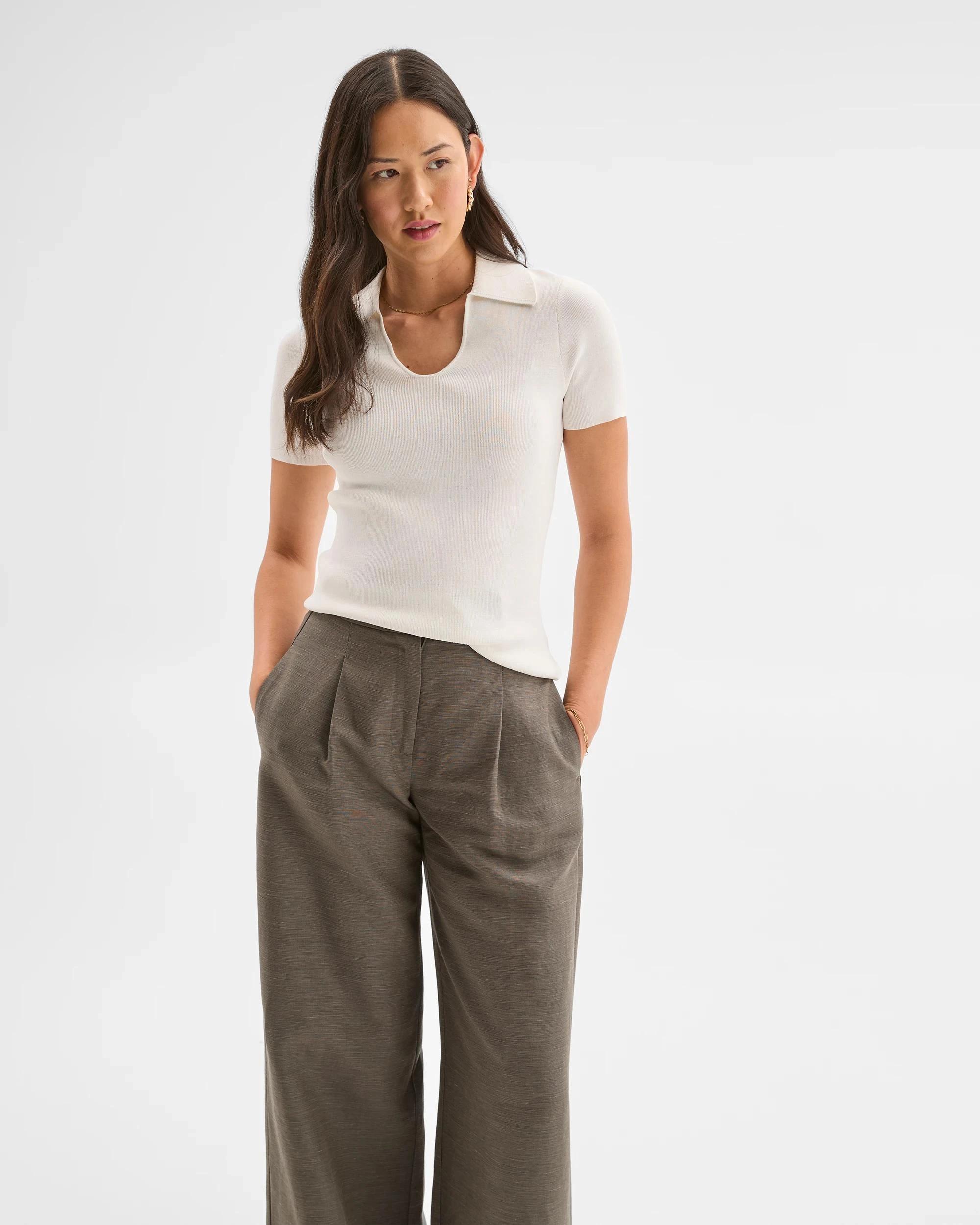 6 Preview Short Sleeve Ultimate Polo Top CLOUD DANCER, 6 of 9