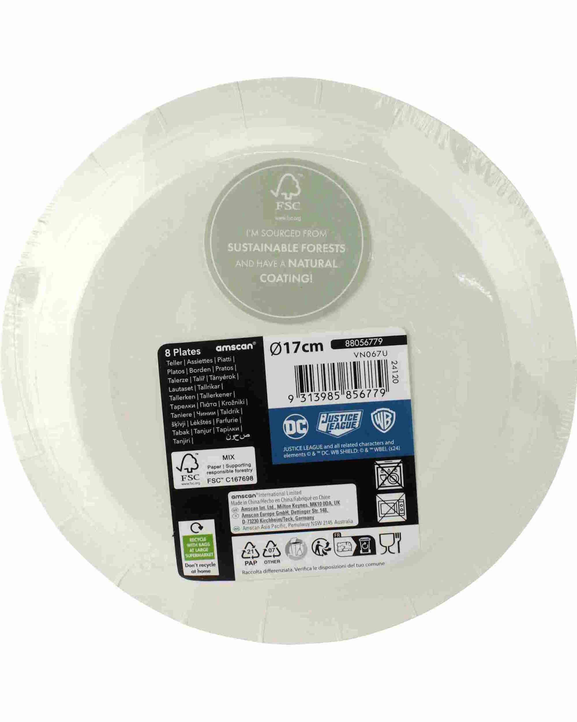 2 Justice League Justice League Heroes Unite Small Paper Plates Pack of 8, 2 of 2