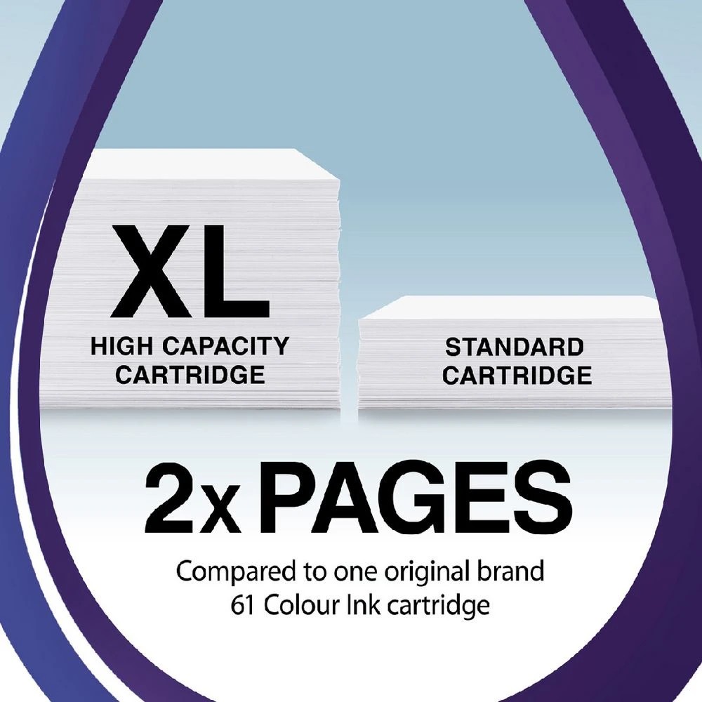 4 Calidad HP 61XL Ink Cartridge Tri-Colour, 4 of 7