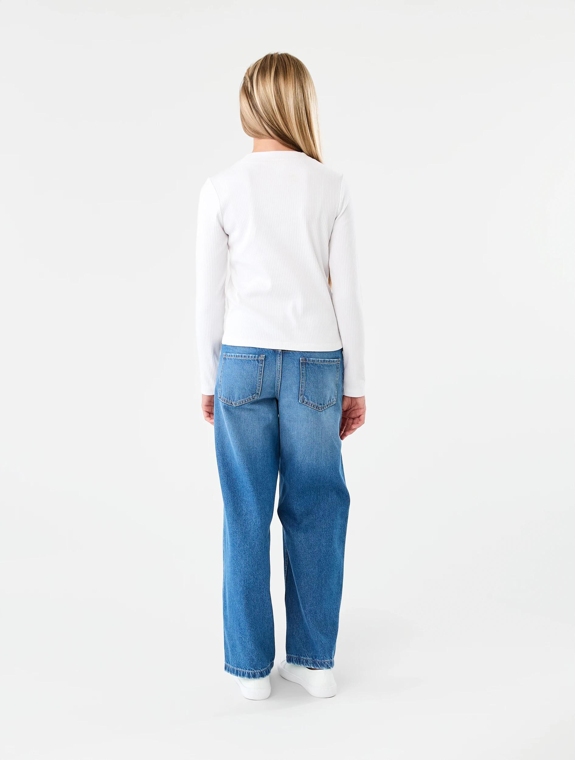 7 Long Sleeve Rib Skivvy Top White, 7 of 7