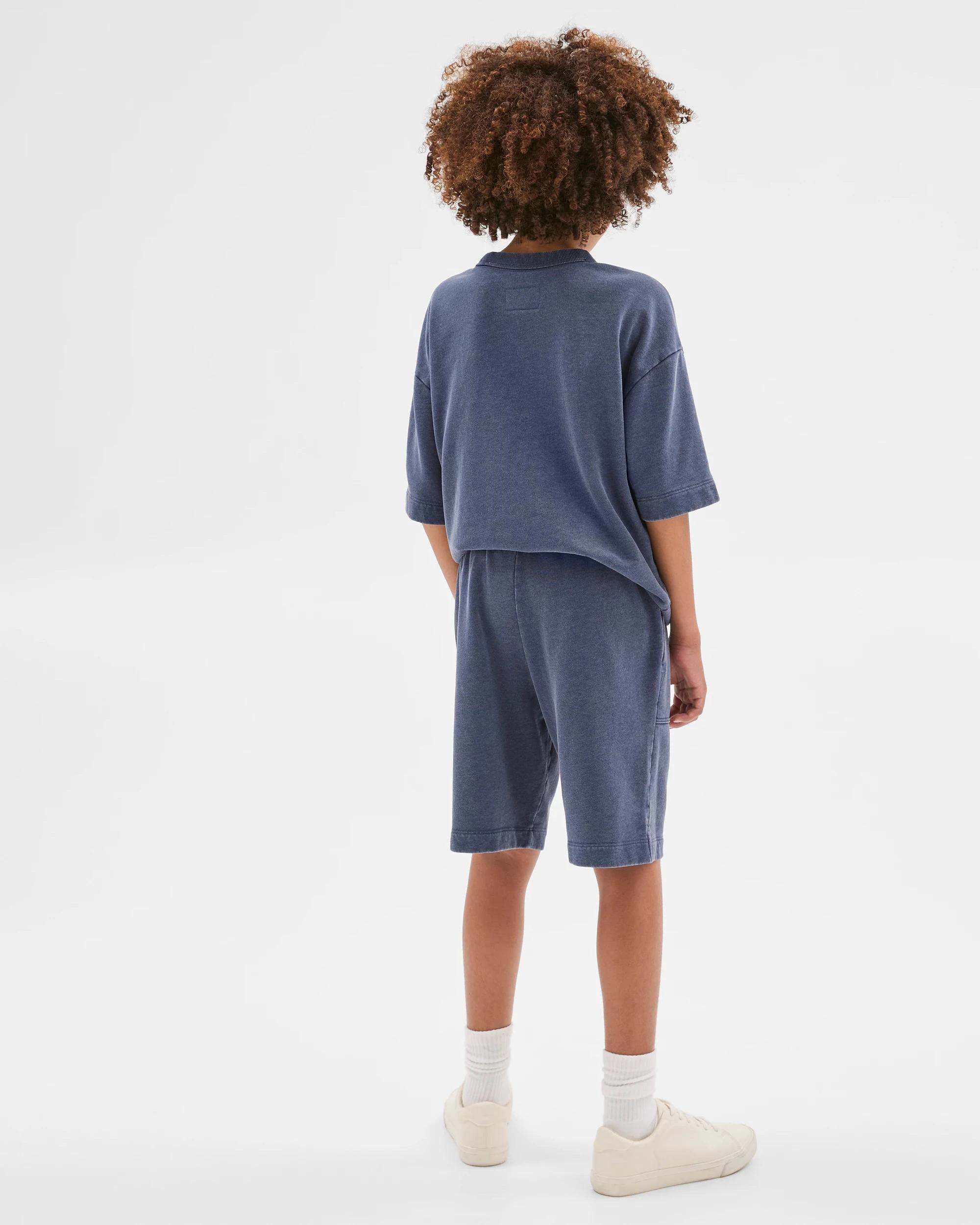 4 Target Kids Australian Cotton Blend Washed Fleece Knit Shorts NAVY, 4 of 6