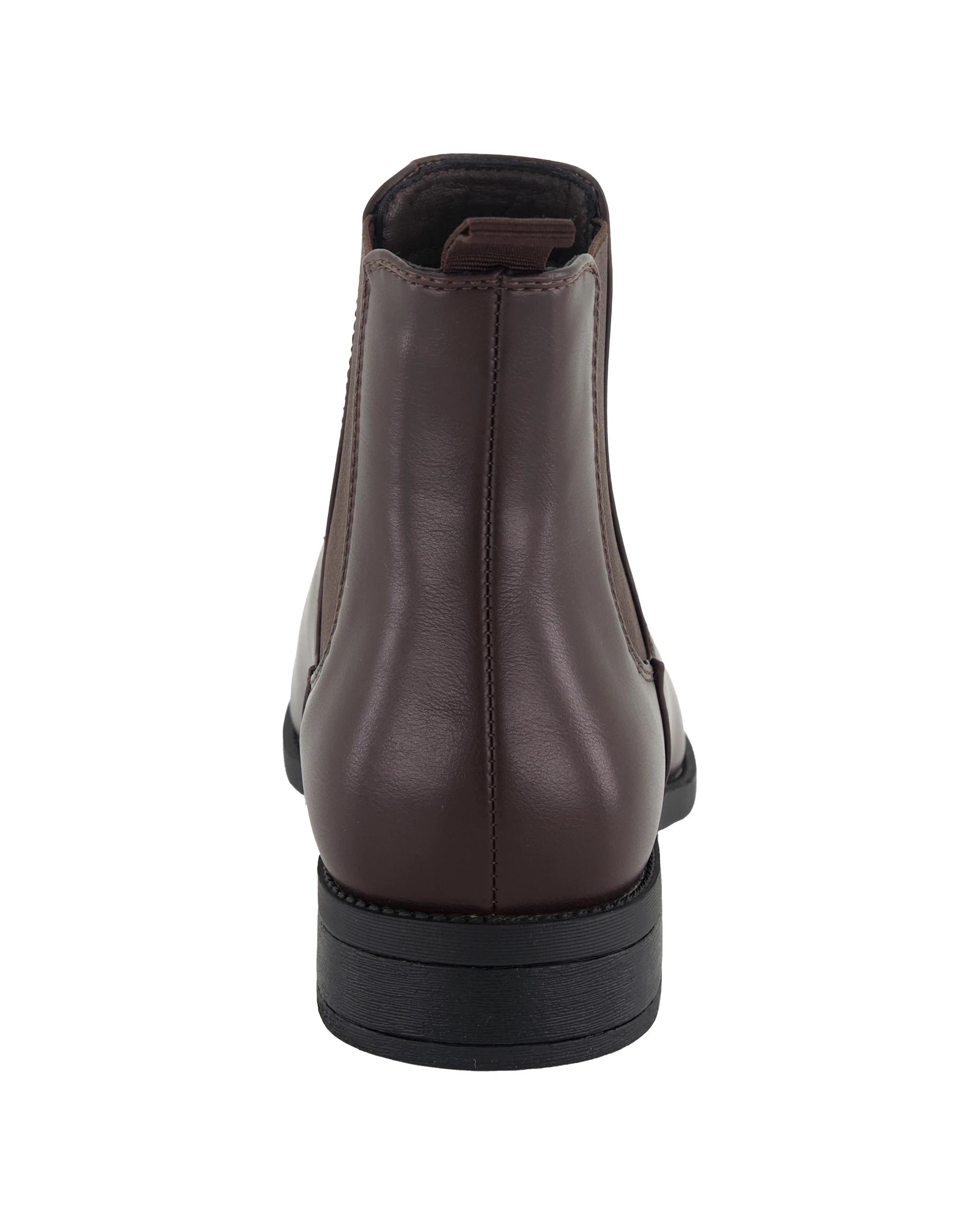 3 PU Gusset Boots Brown, 3 of 4