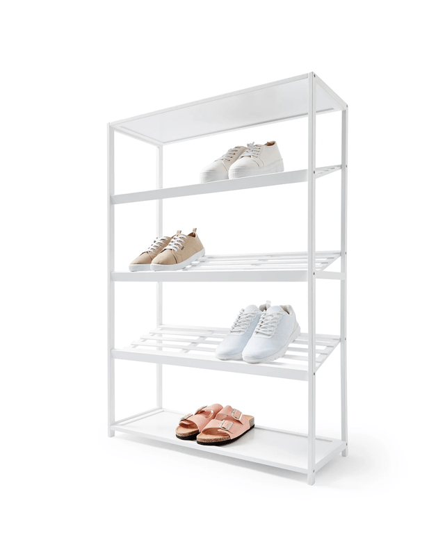5 Tier White Bamboo Shoe 
