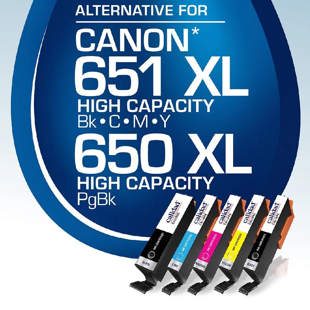 2 Calidad Compatible Canon 650 XL/651 XL Ink Cartridge 5 Pack, 2 of 7