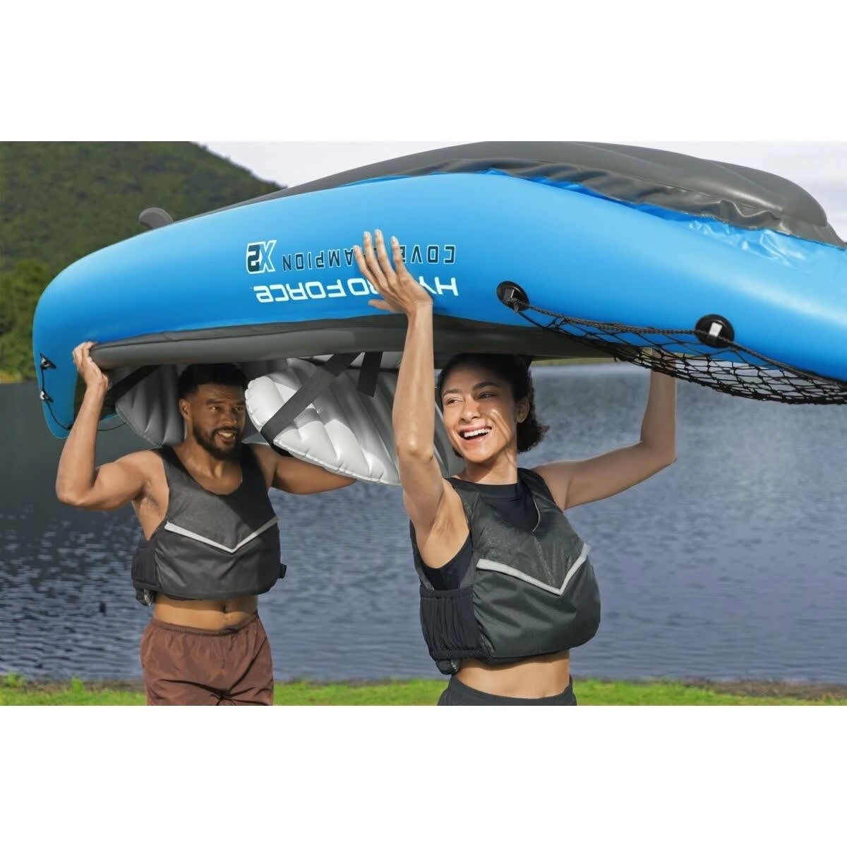 5 Bestway Hydro-Force Inflata-Shield Inflatable Cove Champion X2 Kayak Set, 5 of 10