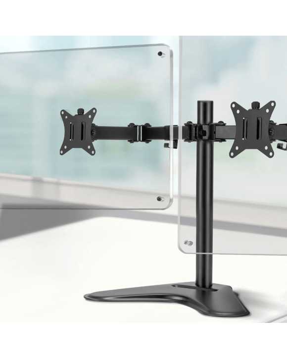 Artiss Monitor Stand Arm Dual HD LED TV Freestanding Mount Holder 2 Arm - Black