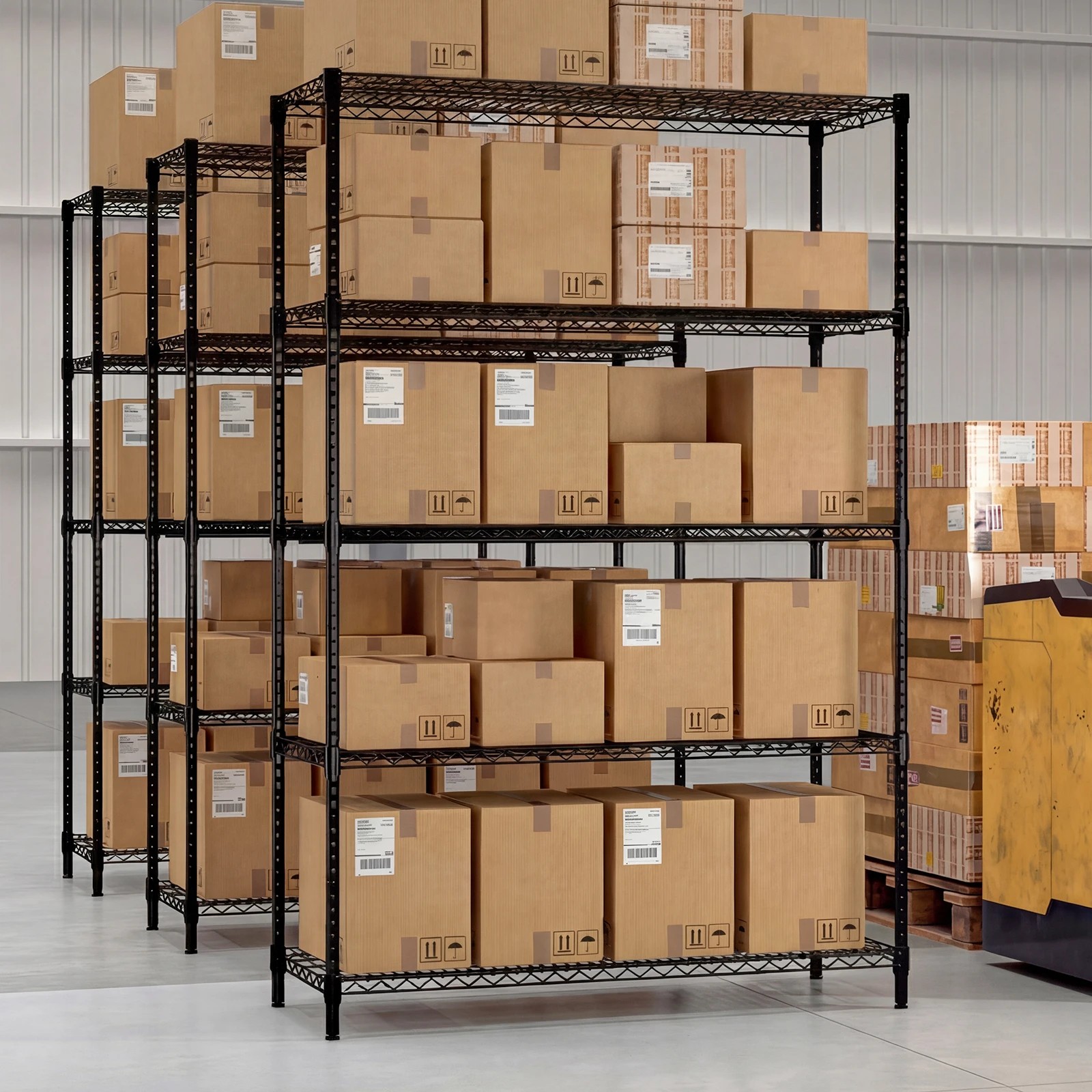 4 Costway 5-Tier Wire Shelving Unit Adjustable Heavy-Duty Metal Storage Shelves, 4 of 5