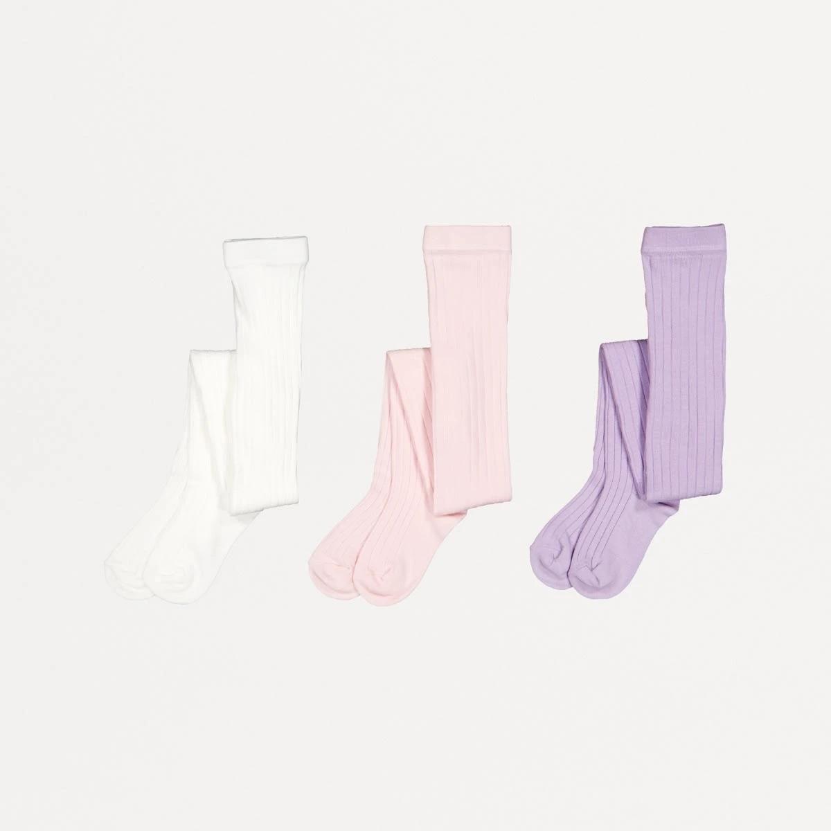 1 3 Pack Casual Tights Pnk Multi, 1 of 3