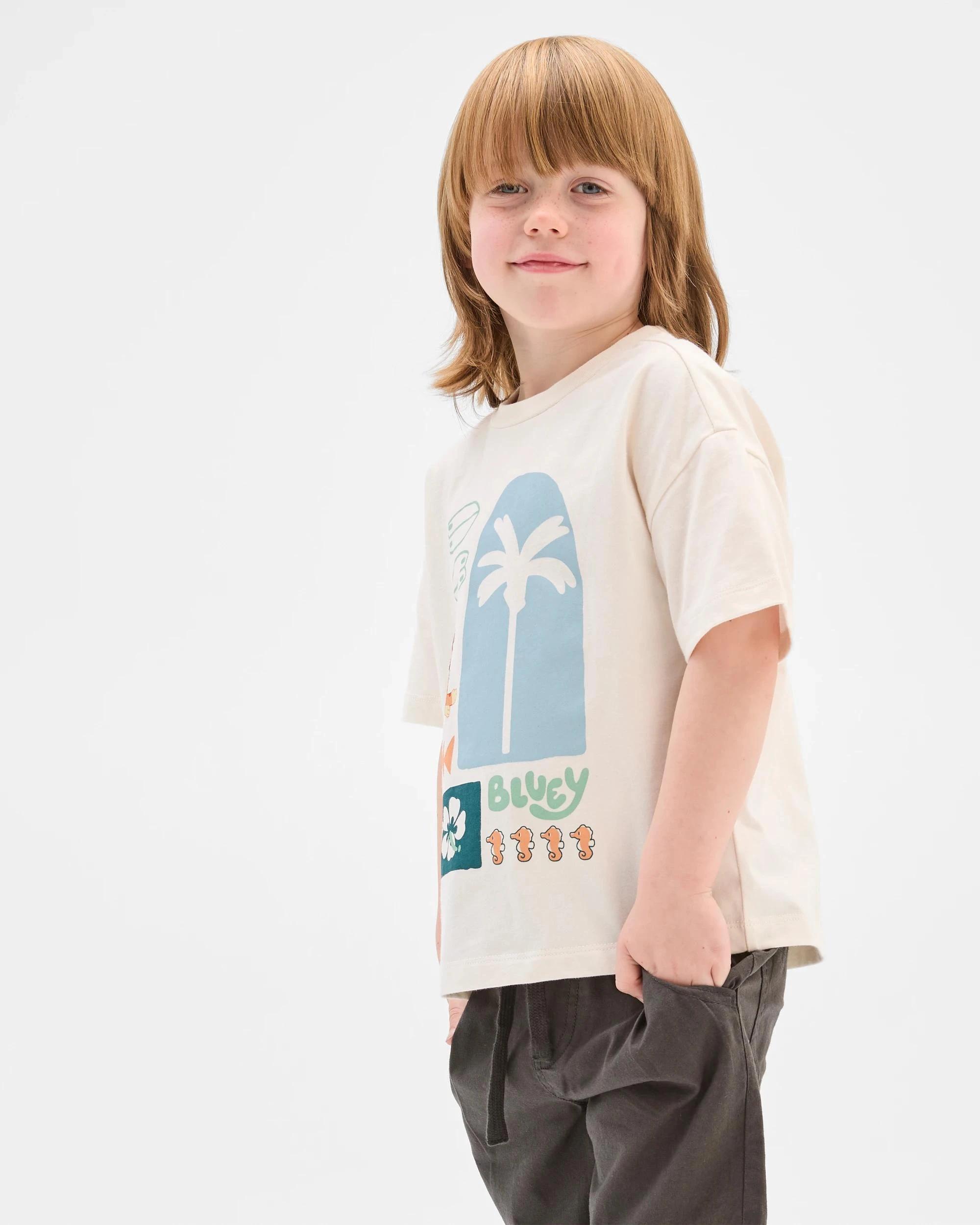 2 Bluey Australian Cotton T-Shirt 2 Pack BROWN/NEUTRAL, 2 of 6