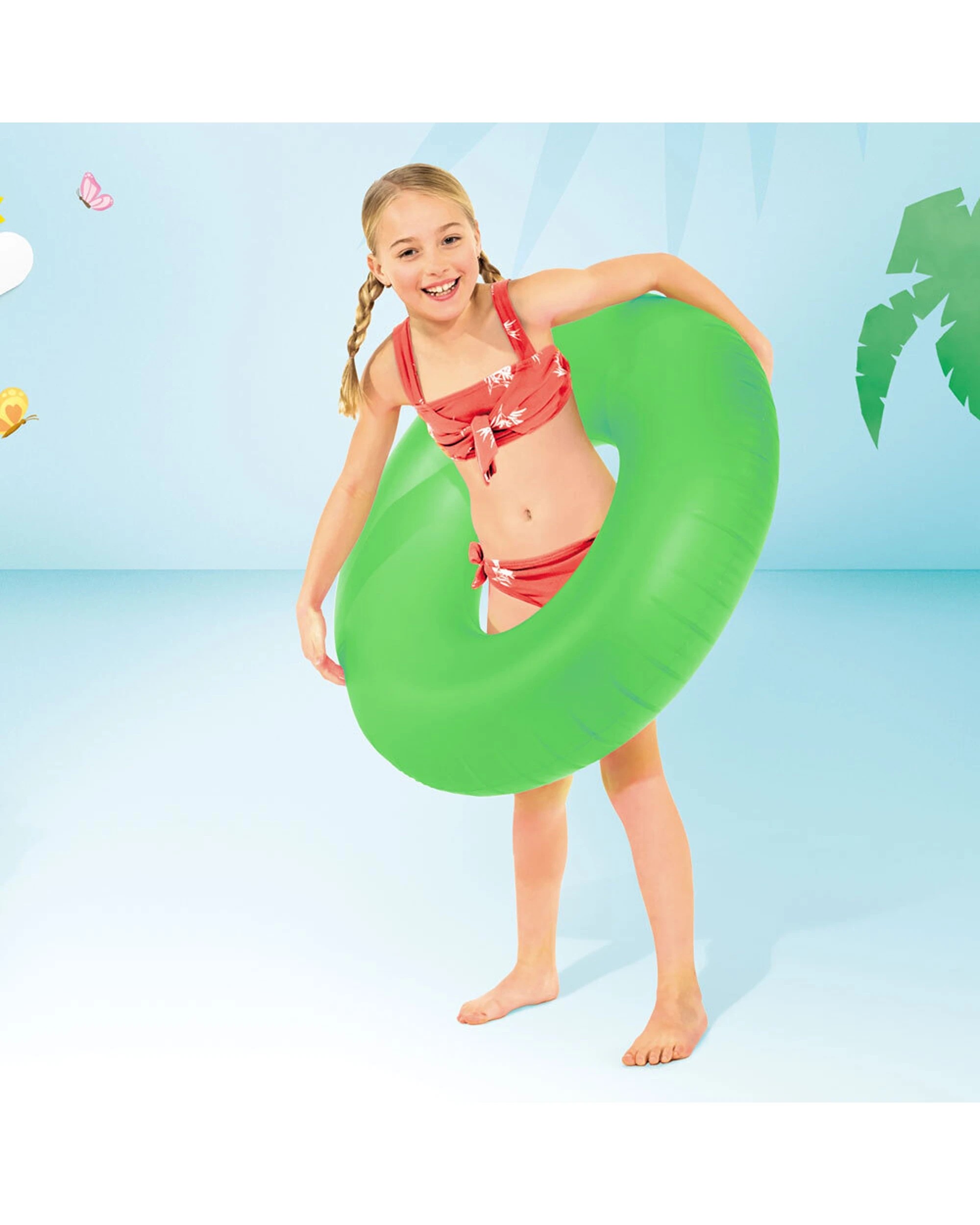 6 Intex 3x Neon Frost Inflatable Tubes Swim Rings - Assorted, 6 of 9