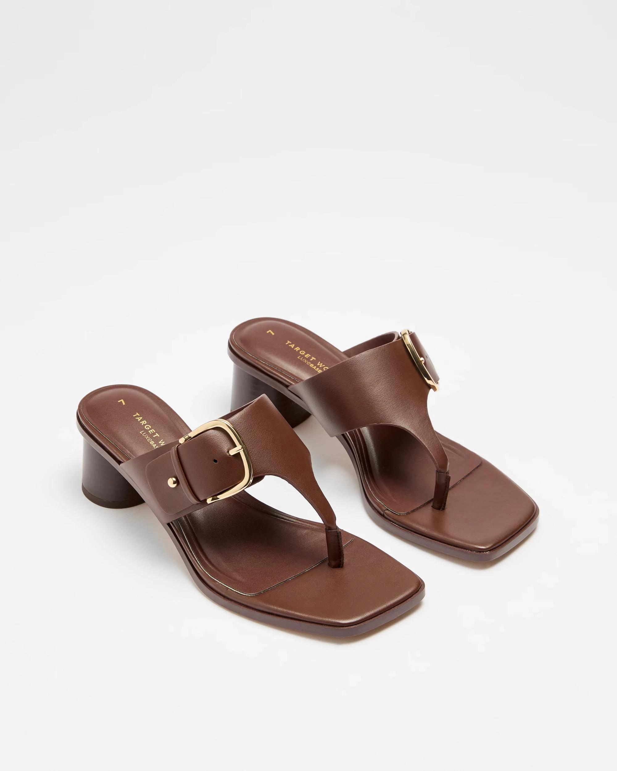 3 Target Womens Round Thong Heel - Ellie CHOCOLATE BROWN, 3 of 3