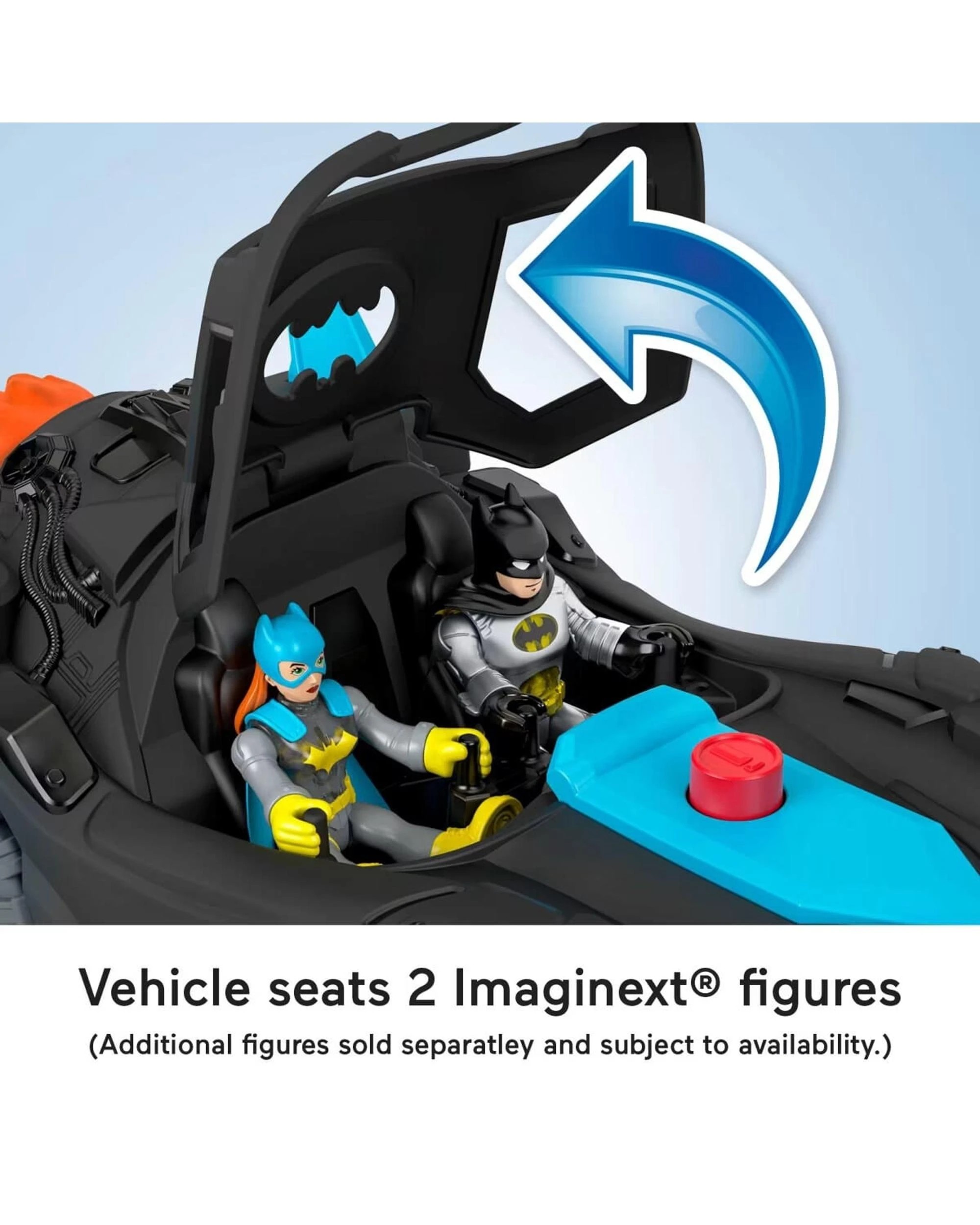 5 Fisher-Price Imaginext DC Super Friends Lights and Sounds Batmobile, 5 of 6