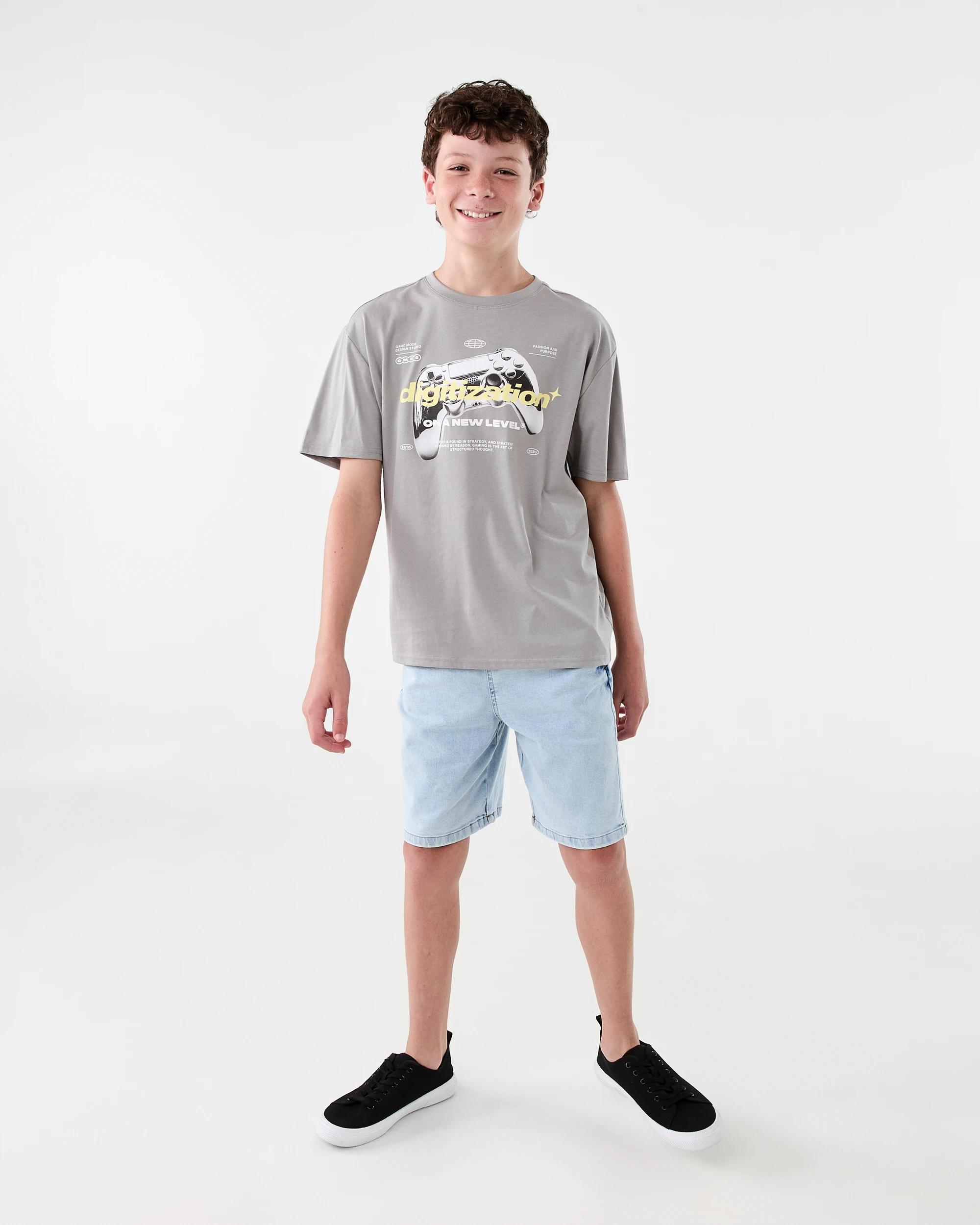 7 Short Sleeve Graphic Print T-shirt Fd Slate, 7 of 7