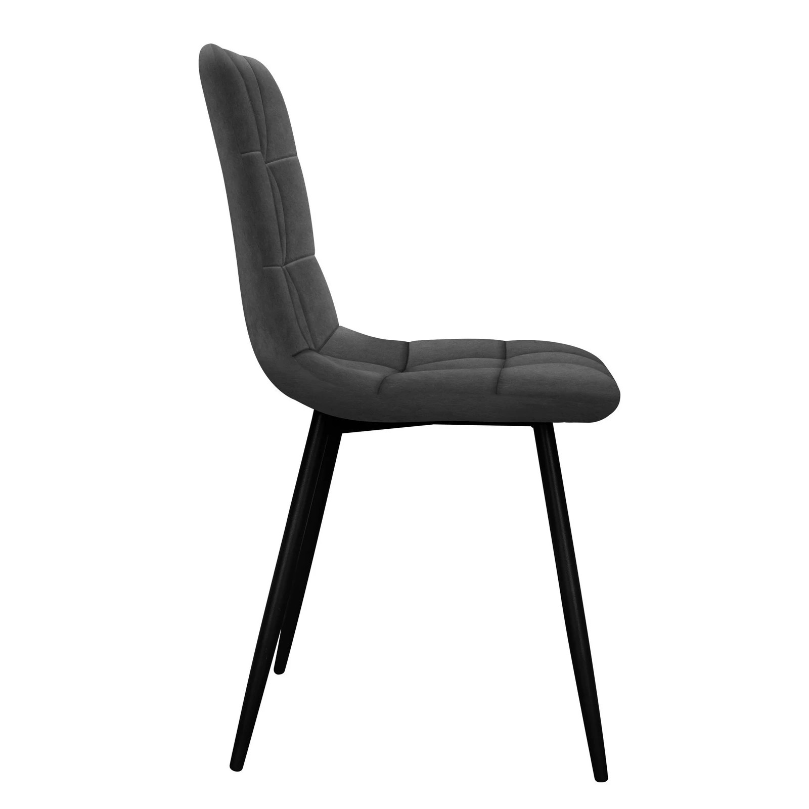 5 Alfordson 4x Dining Chair Kitchen Lounge Cafe Elegant Retro Seat Suede Dark - Grey, 5 of 10