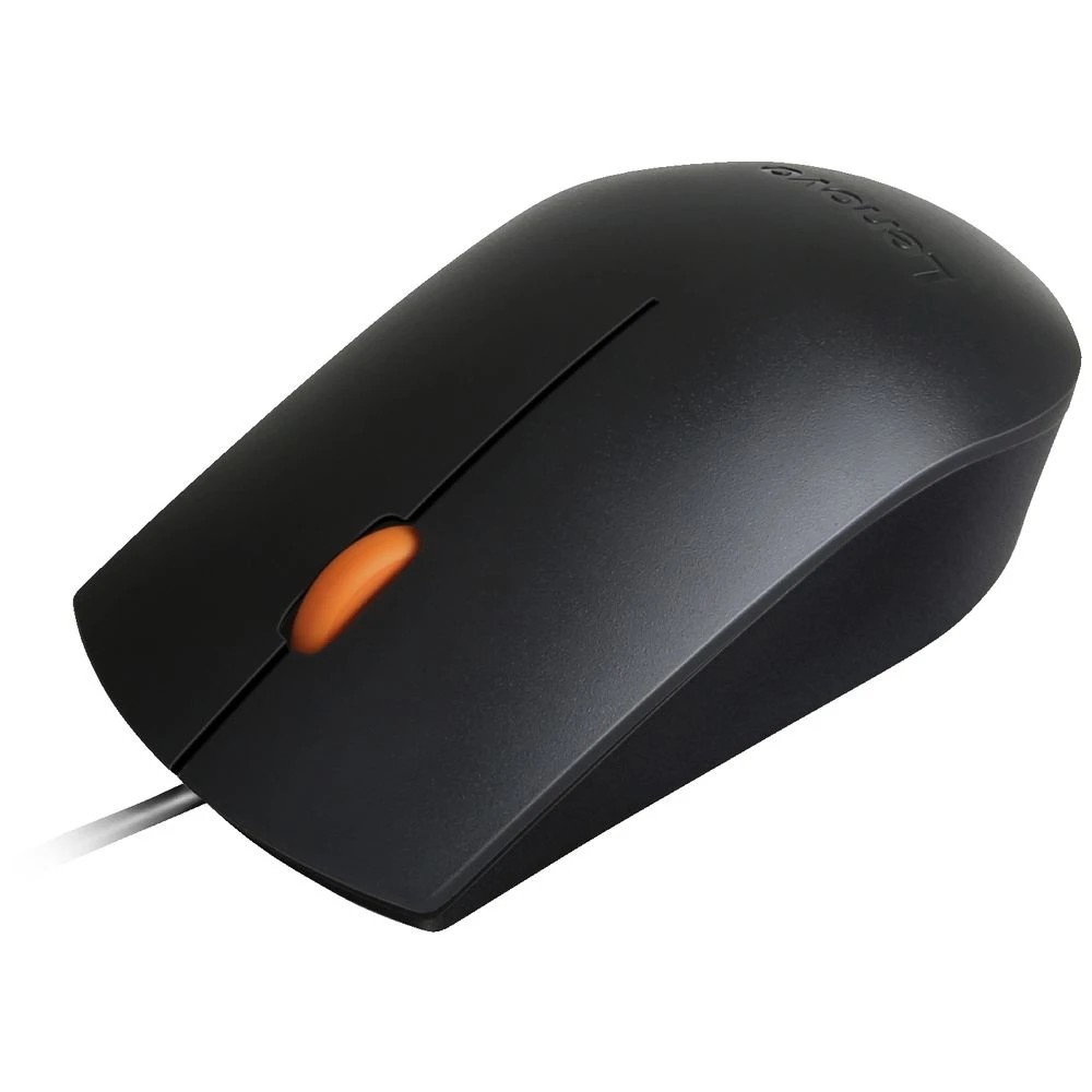 3 Lenovo 300 Wired Mouse Black, 3 of 4