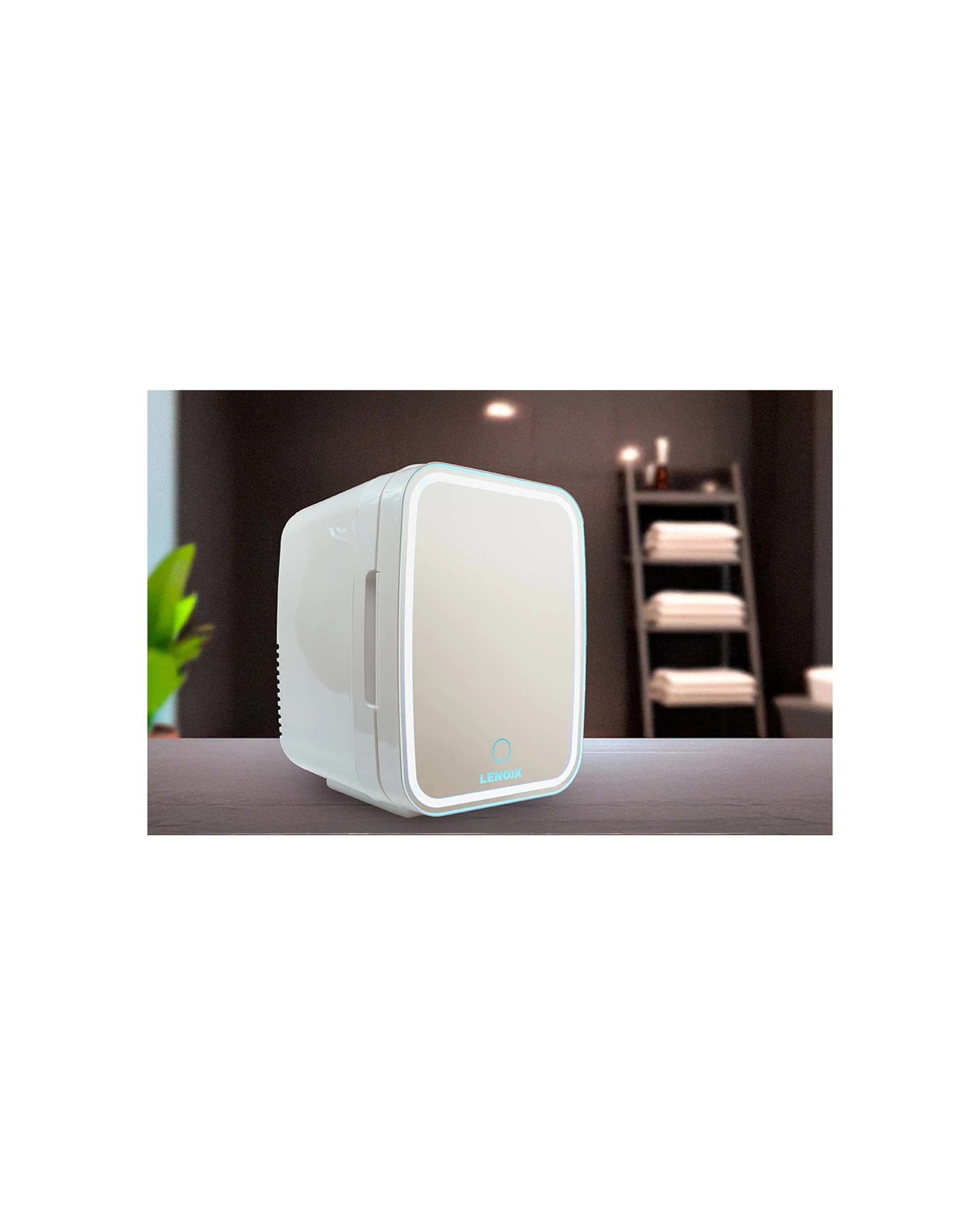 3 Lenoxx Portable Cosmetics And Skincare Electric 43w 4l Beauty Mini Fridge Set - White, 3 of 9