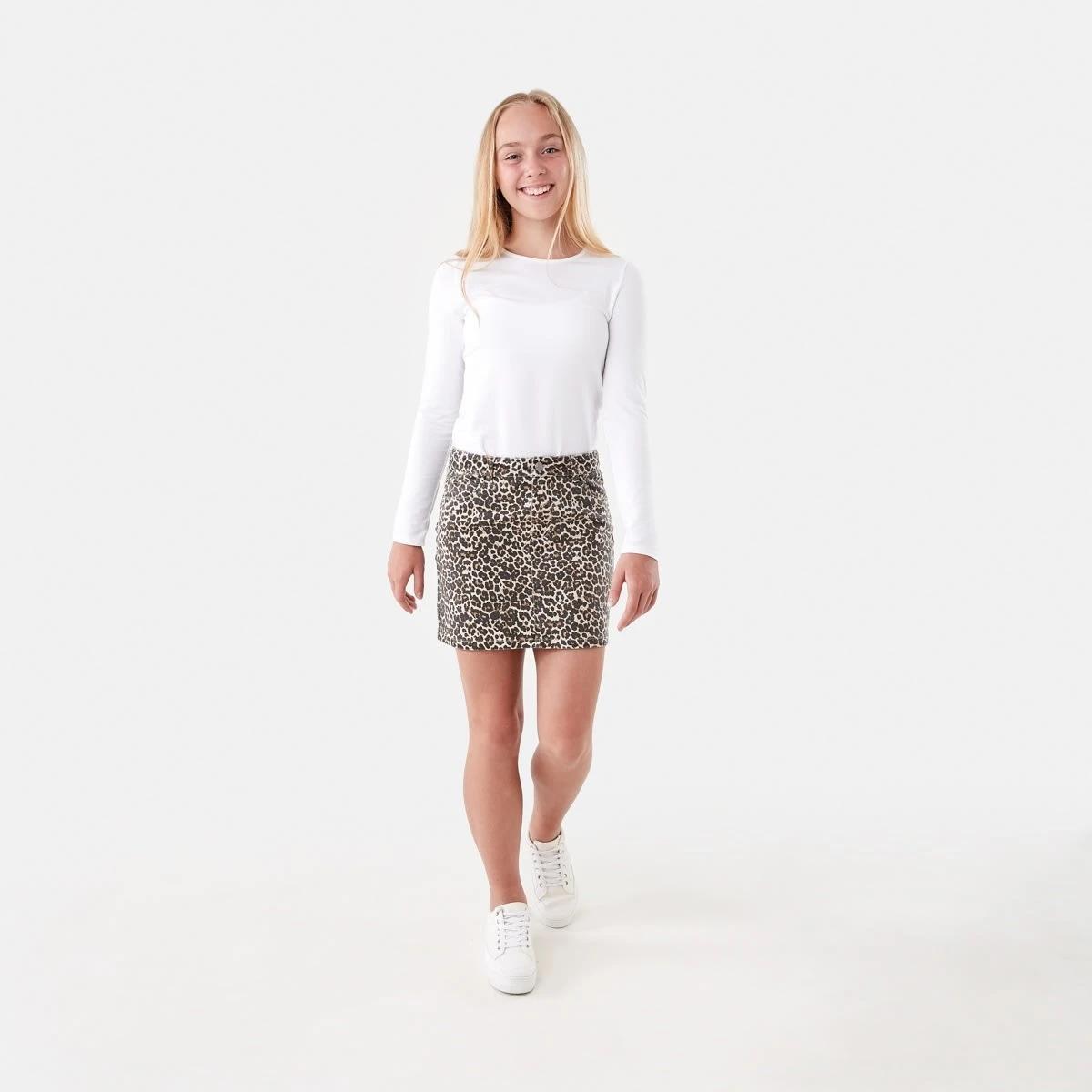 5 Denim Leopard Skirt Ocelotwas, 5 of 8