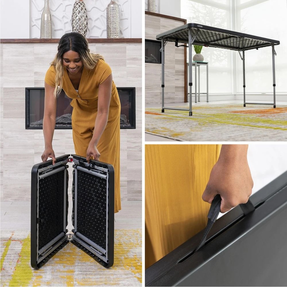 9 Lifetime Light Commercial 4 Foot Bi-fold Table Desks, Tables and Returns, 9 of 10