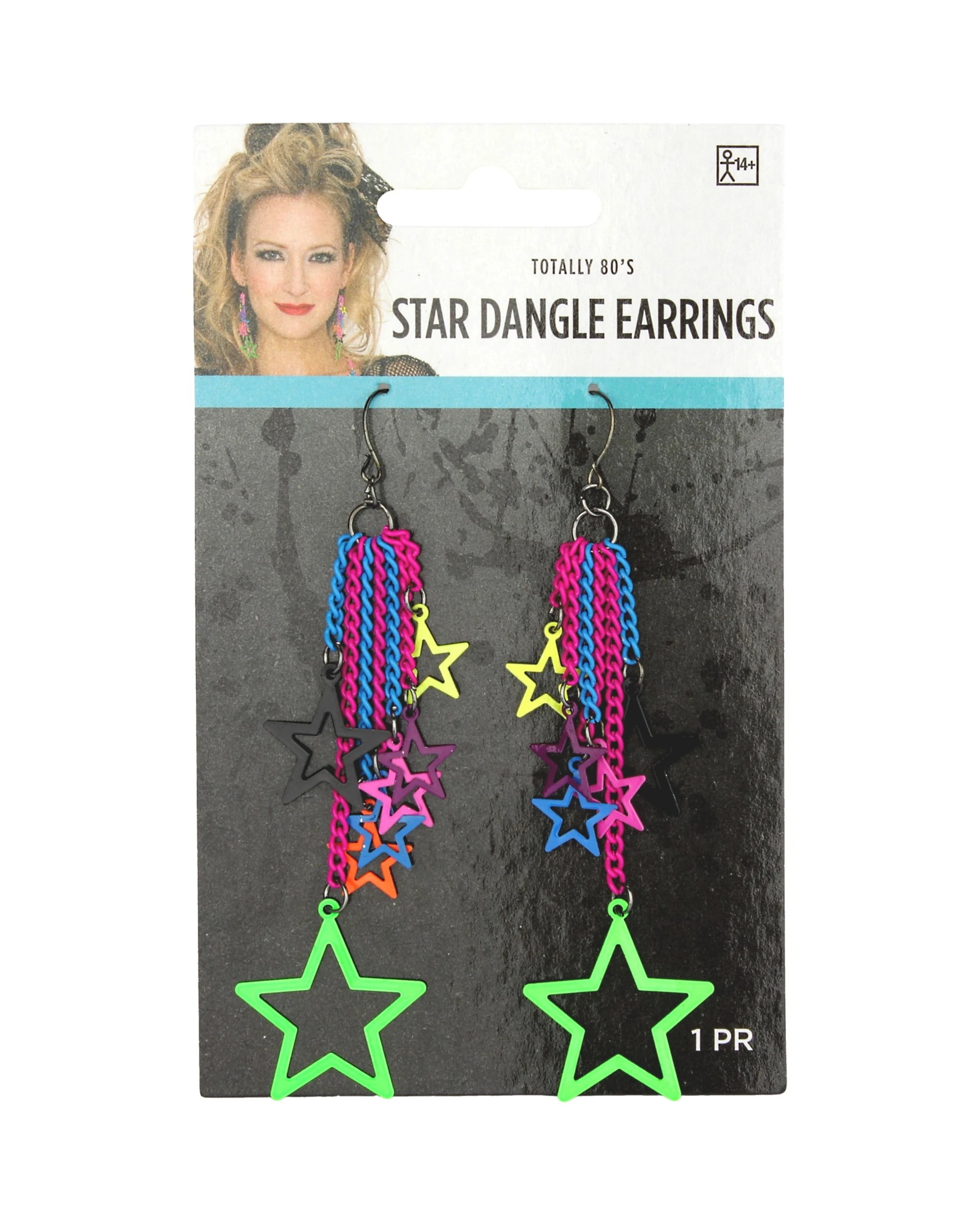 1 Amscan Inc. Star Dangle Pierced Earrings - One Size - Multi, 1 of 1