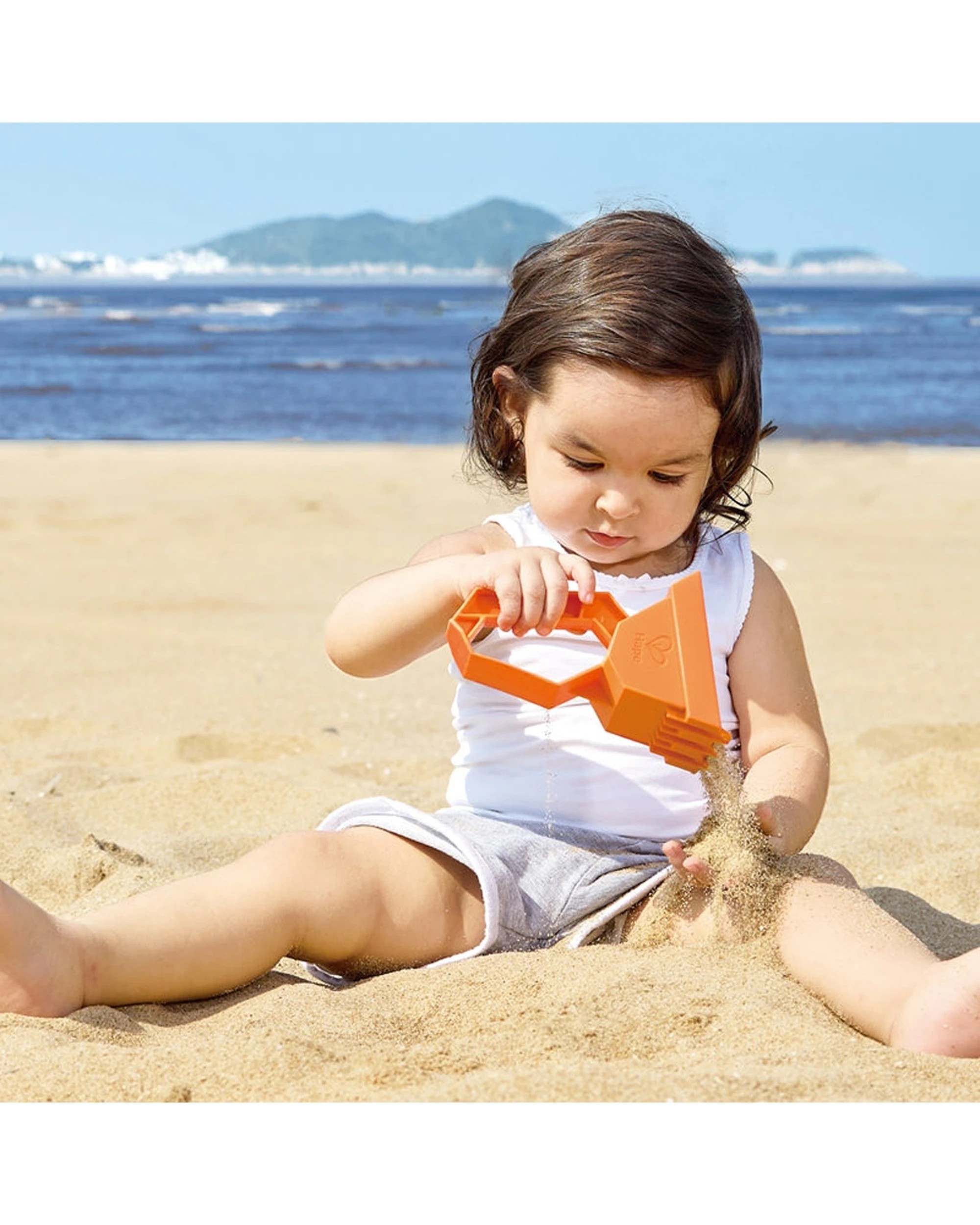 3 Hape Bulldozer Shovel Sandpit Toy Toddlers Kids Activity Durable Plastic Outdoor Play Toy - Orange, 3 of 3