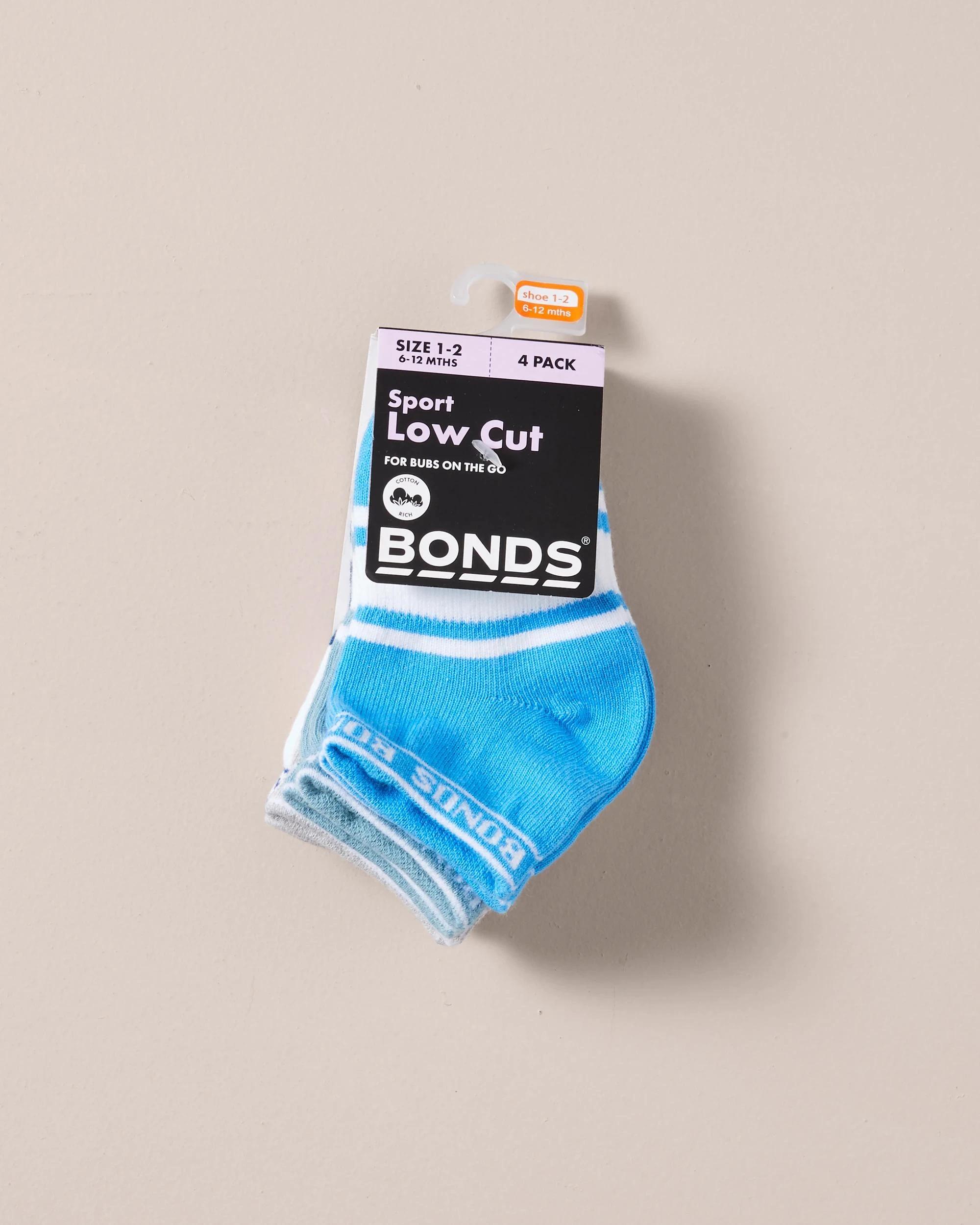 2 4 Pack Bonds Baby Sportlet Socks MULTI, 2 of 2