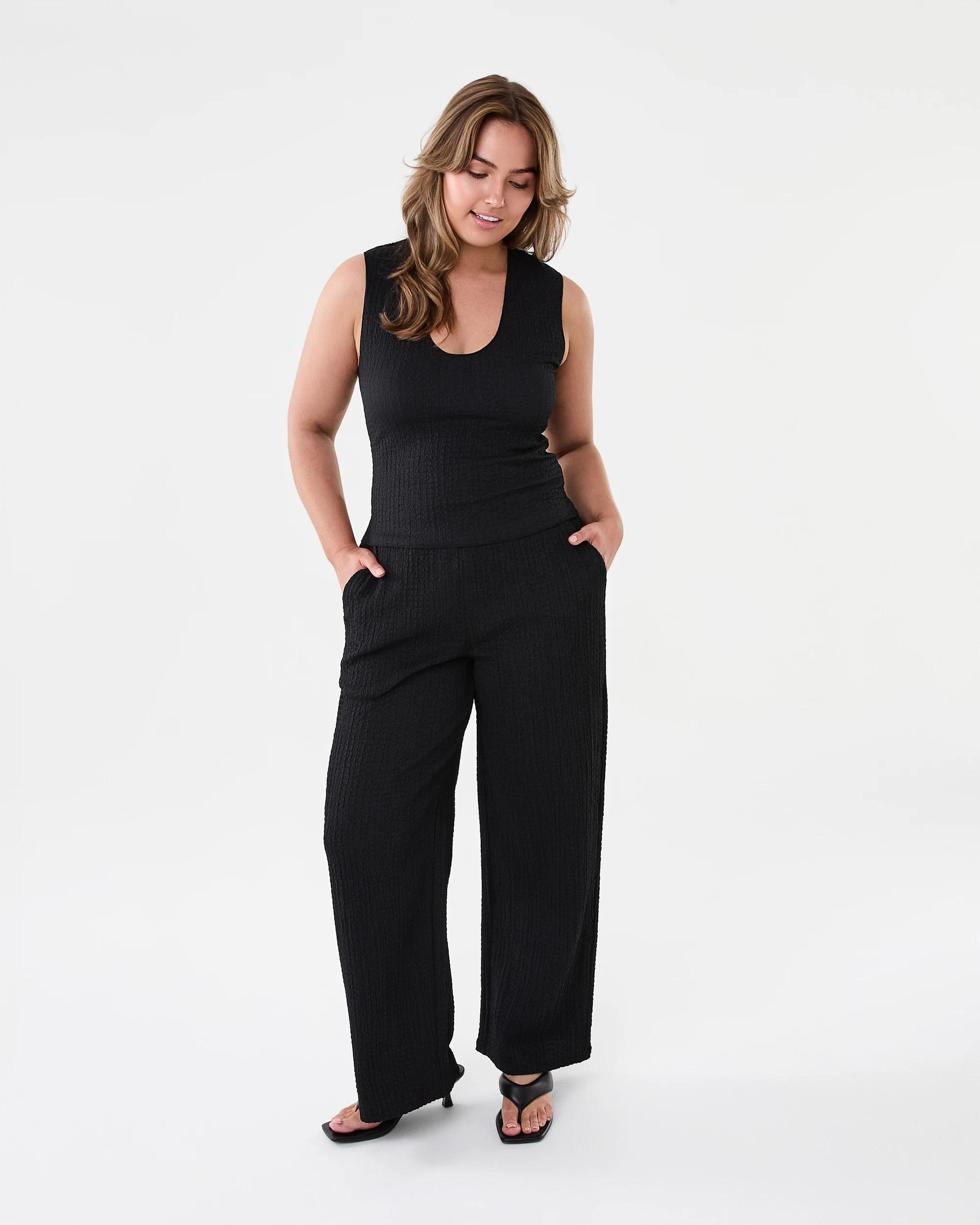 6 Textured Pants Black, 6 of 6