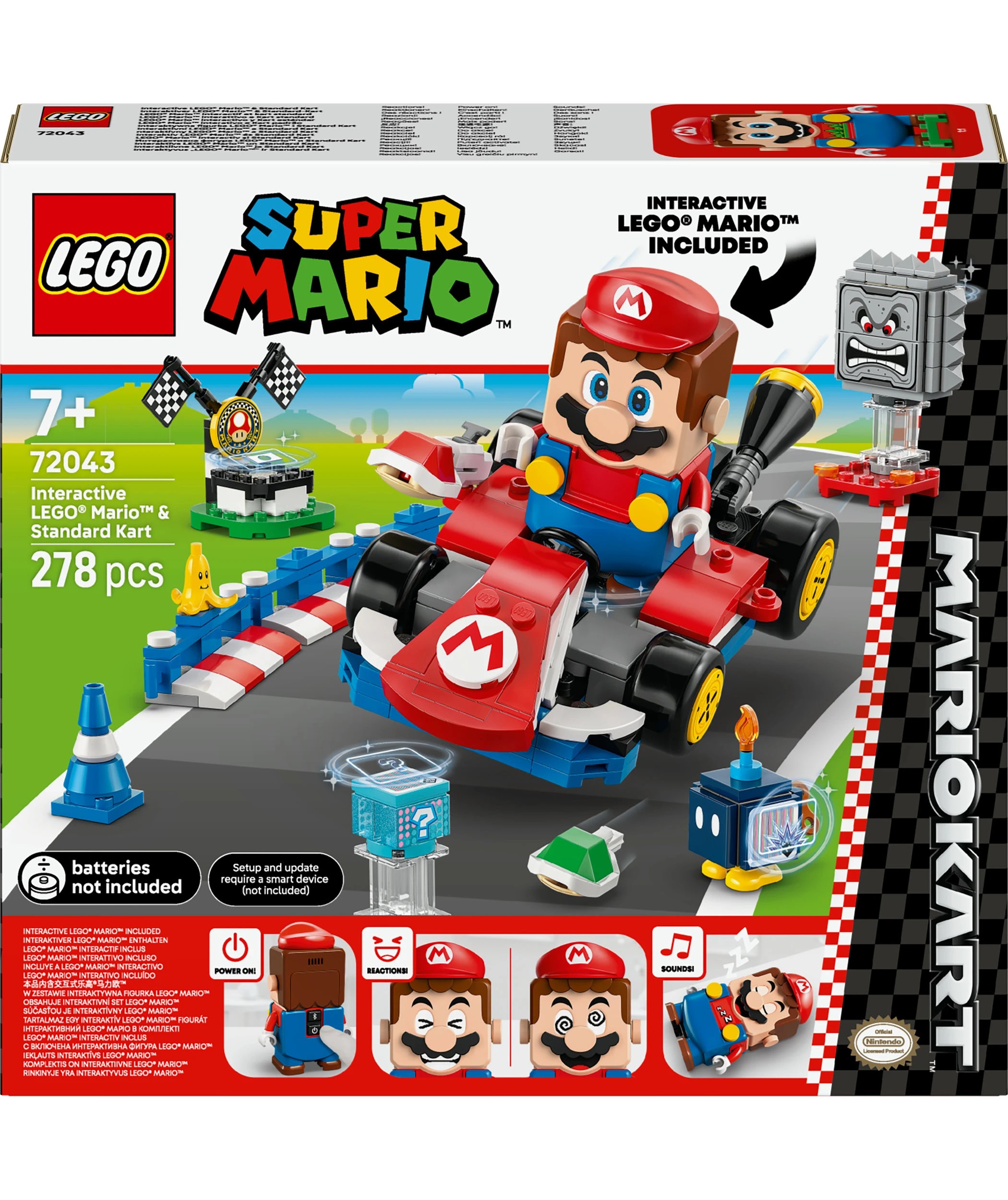 1 LEGO Super Mario: Mario Kart  Interactive LEGO Mario & Standard Kart 72043, 1 of 10