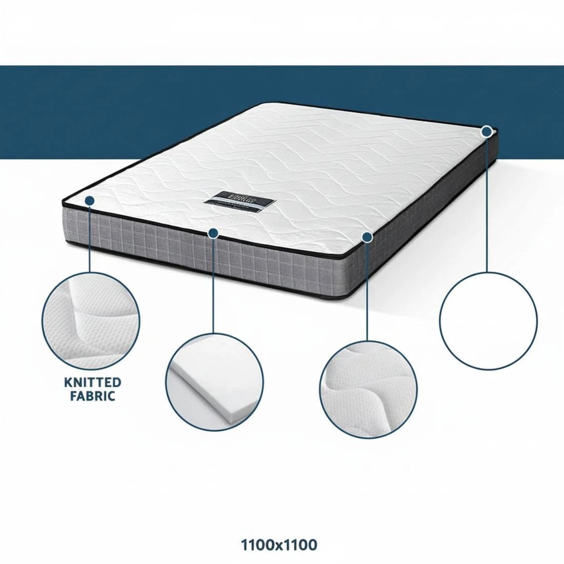 5 Giselle Bedding 13cm Mattress Tight Top Queen - Queen Bed - White, 5 of 7