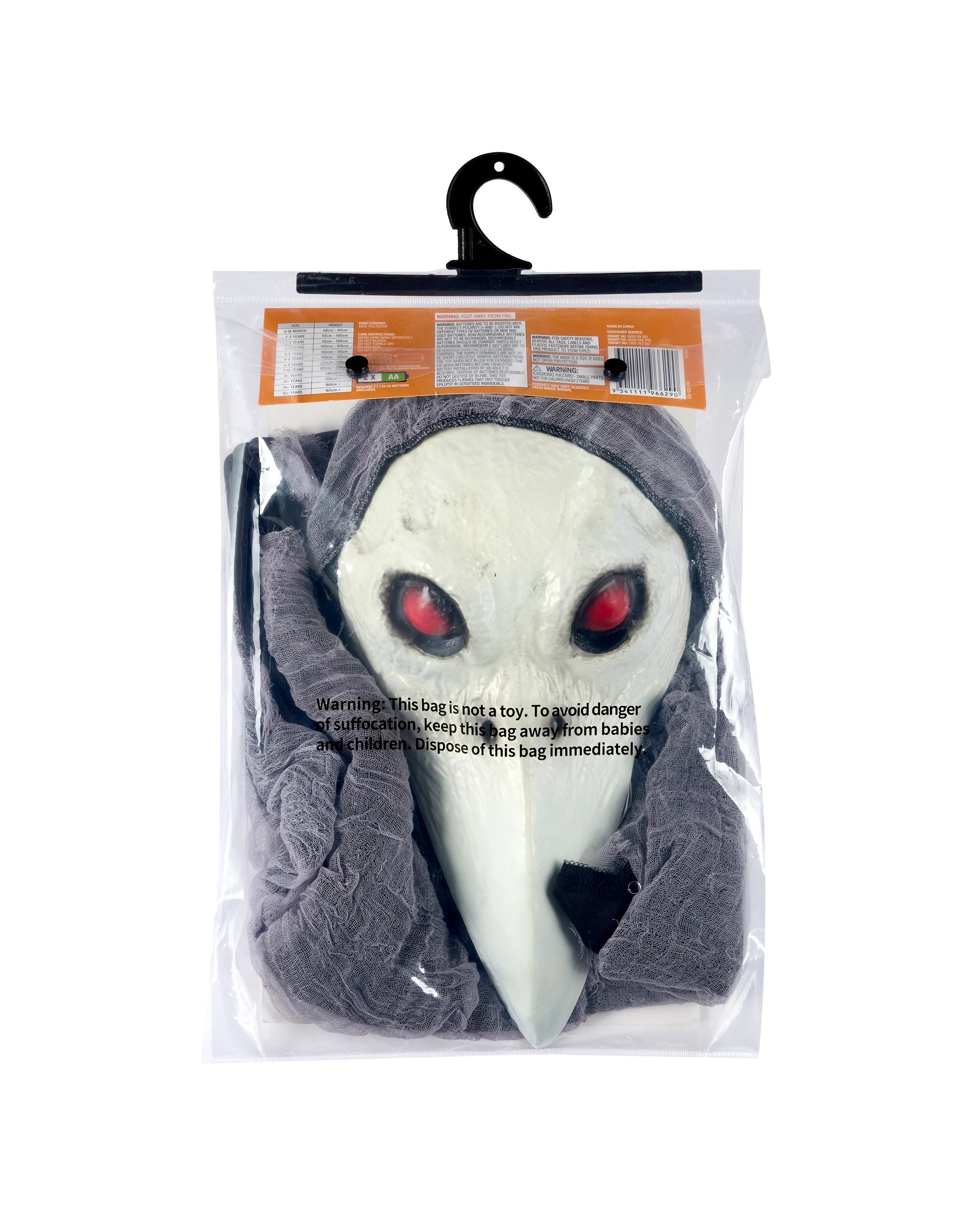 6 3 Piece Dark Raven Costume - Ages 12+, 6 of 6